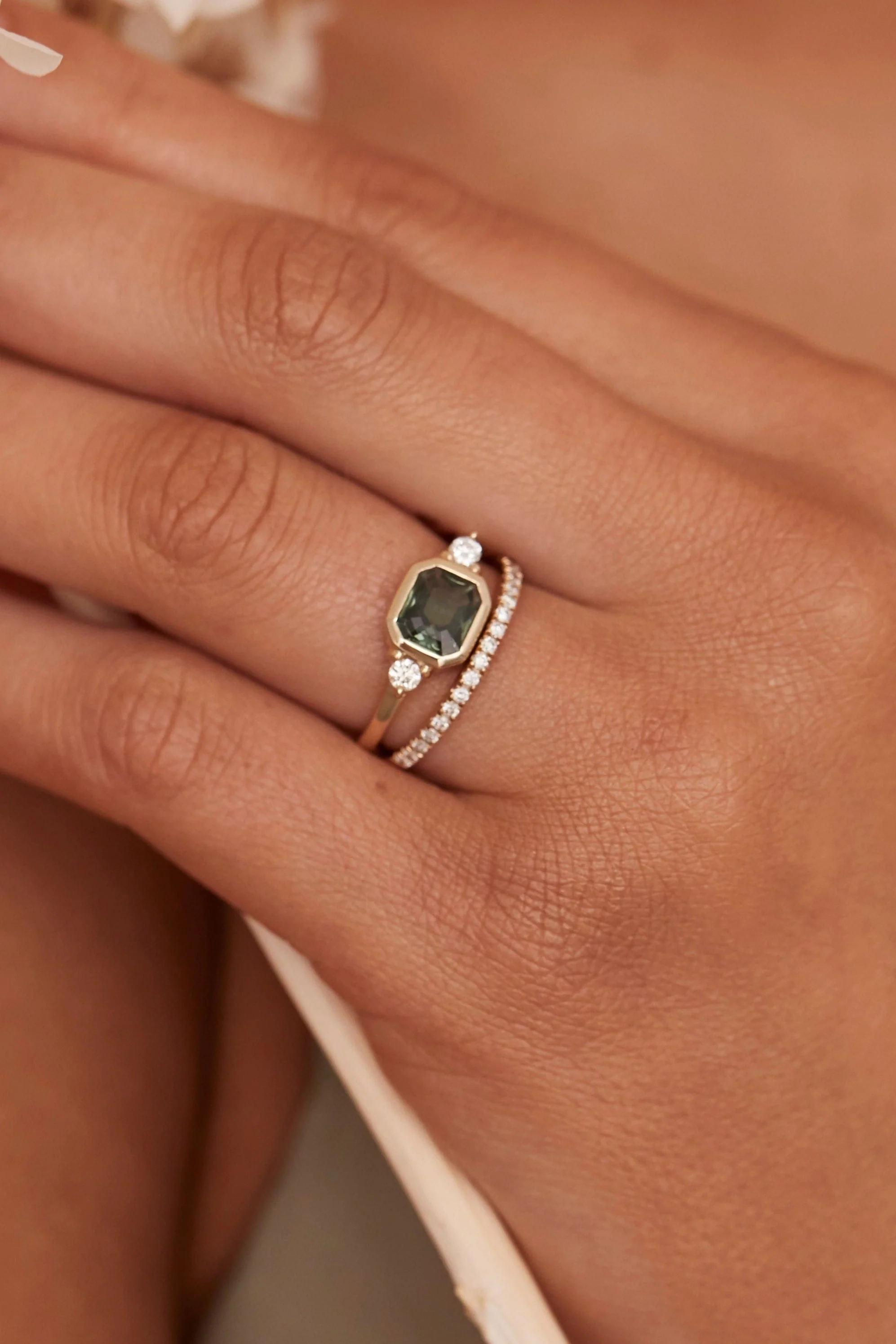 Pave Diamond Yellow Gold Band - Image 3