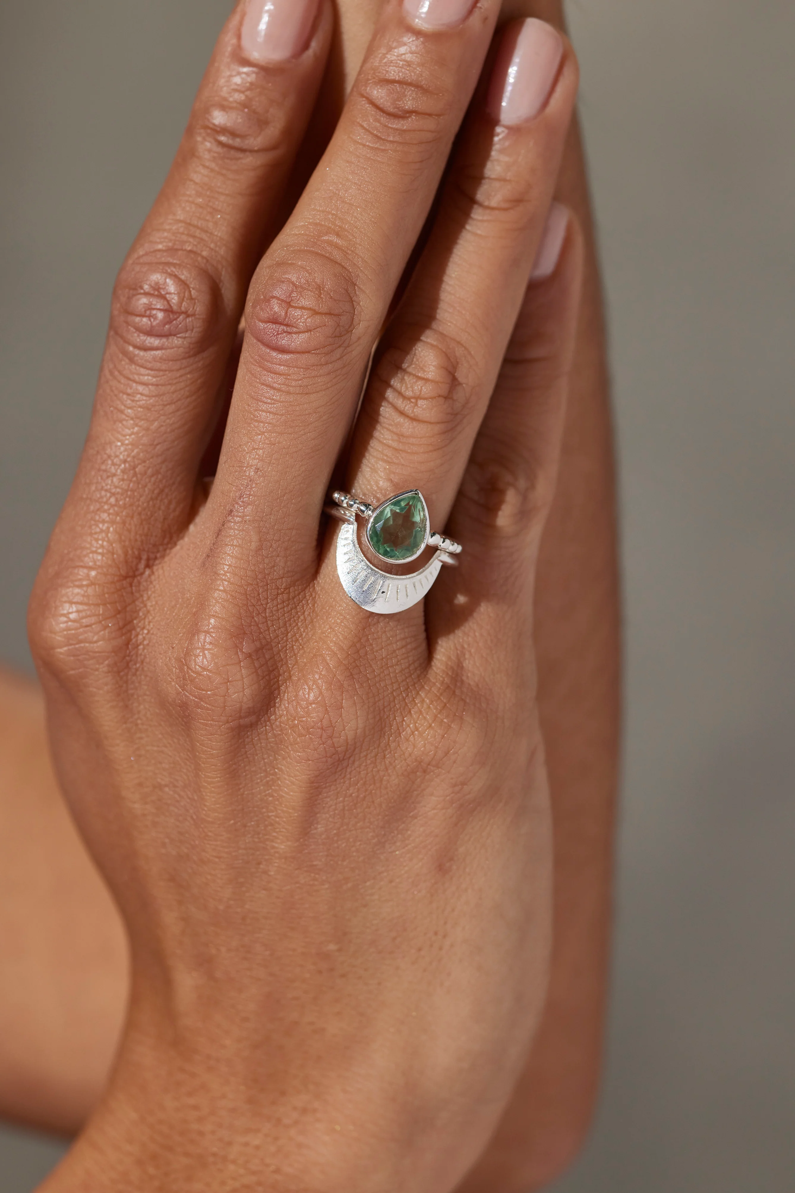 Amie Fluorite Silver Stacker - Image 2