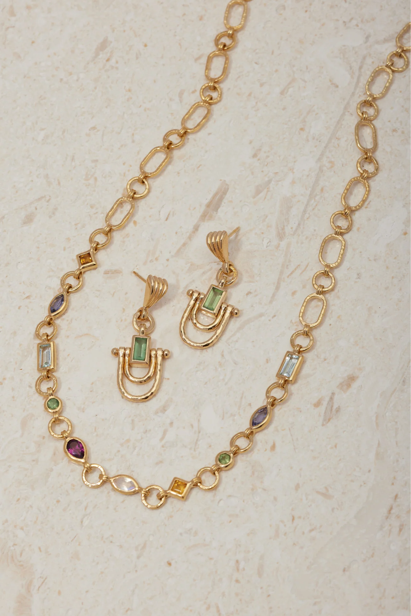 Allegra Apatite Gold Earrings - Image 3
