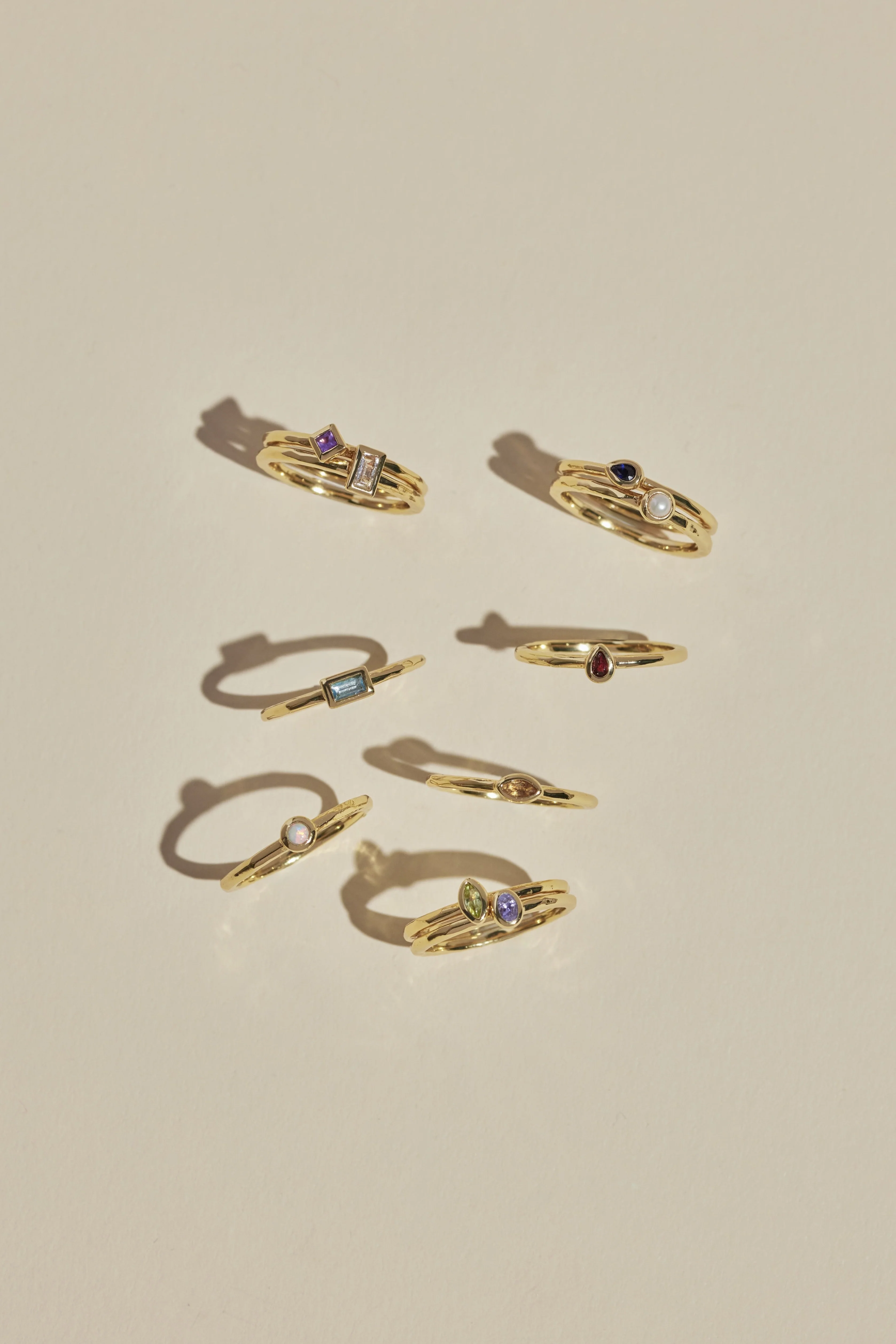 Petite August Peridot Gold Stacker - Image 4