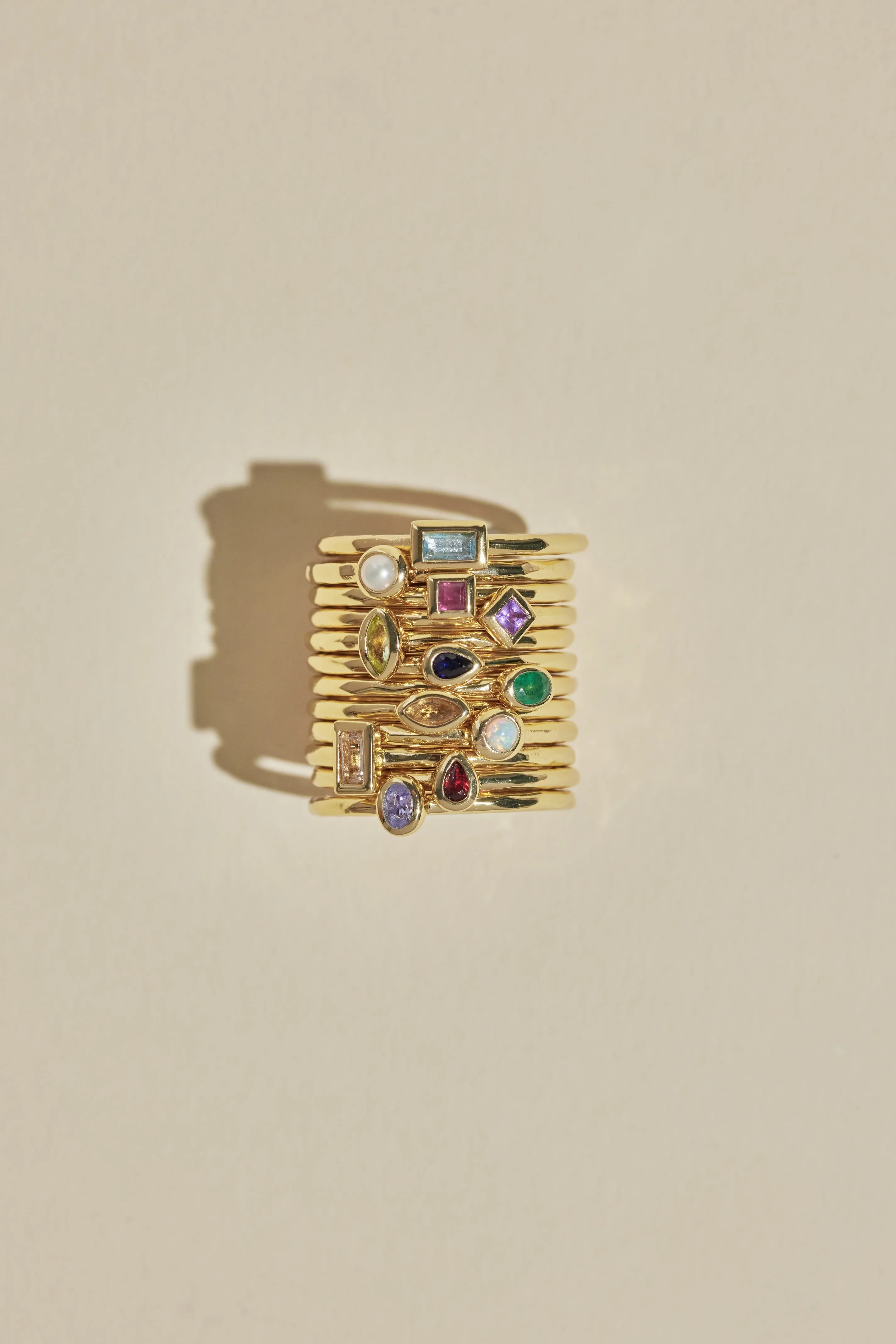 Petite August Peridot Gold Stacker - Image 7