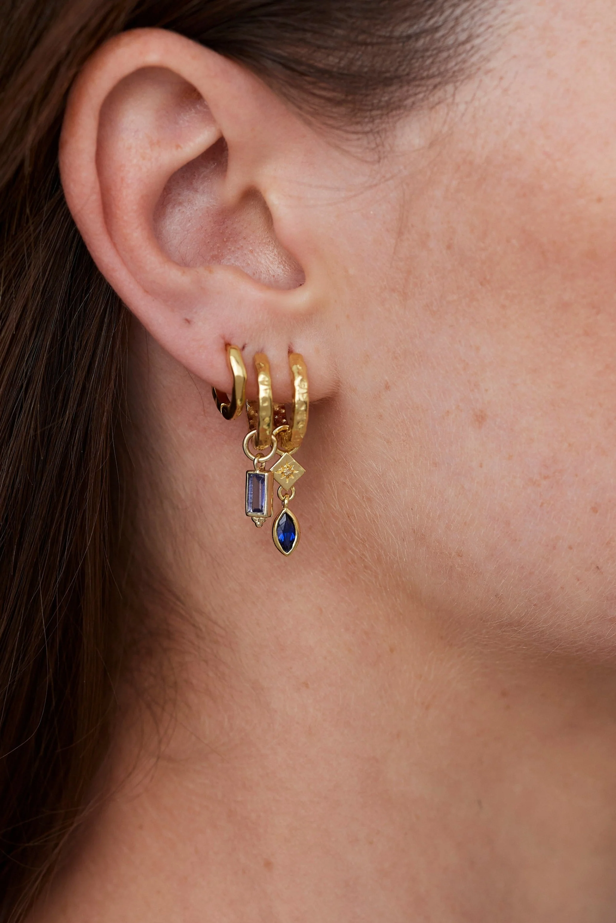 Baguette Iolite Gold Charm - Image 3