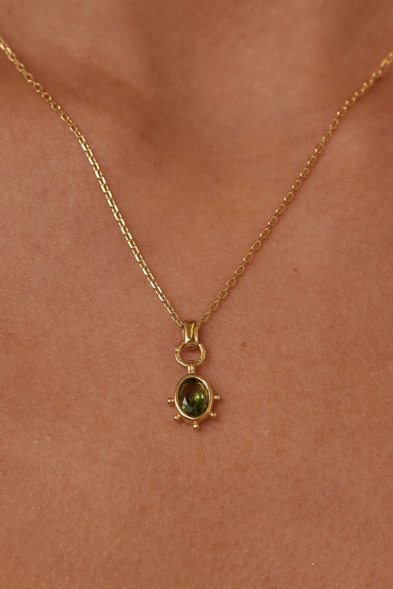 Gia Apatite Gold Necklace - Image 4