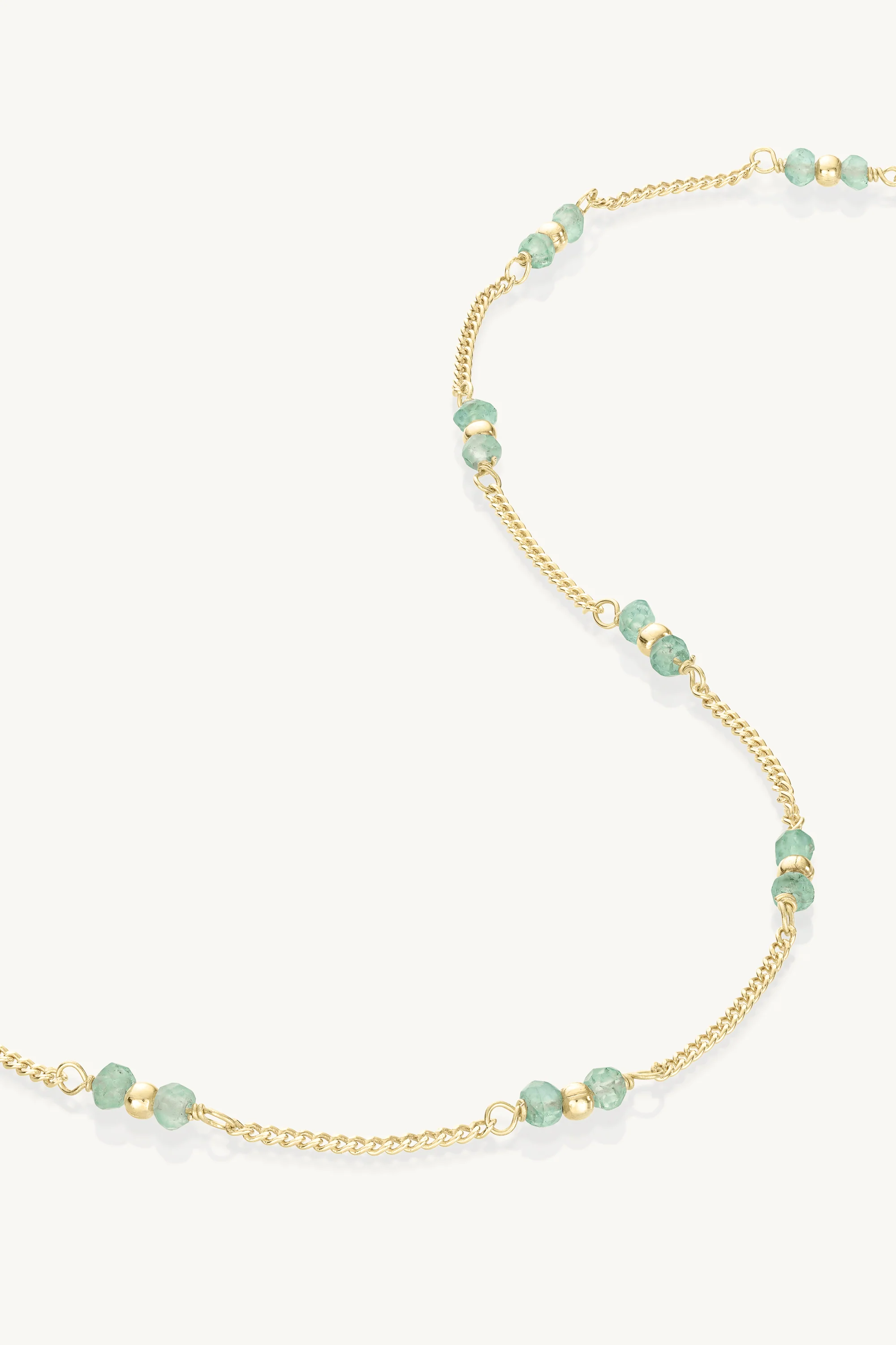 Beaded Apatite Gold Necklace - Image 3