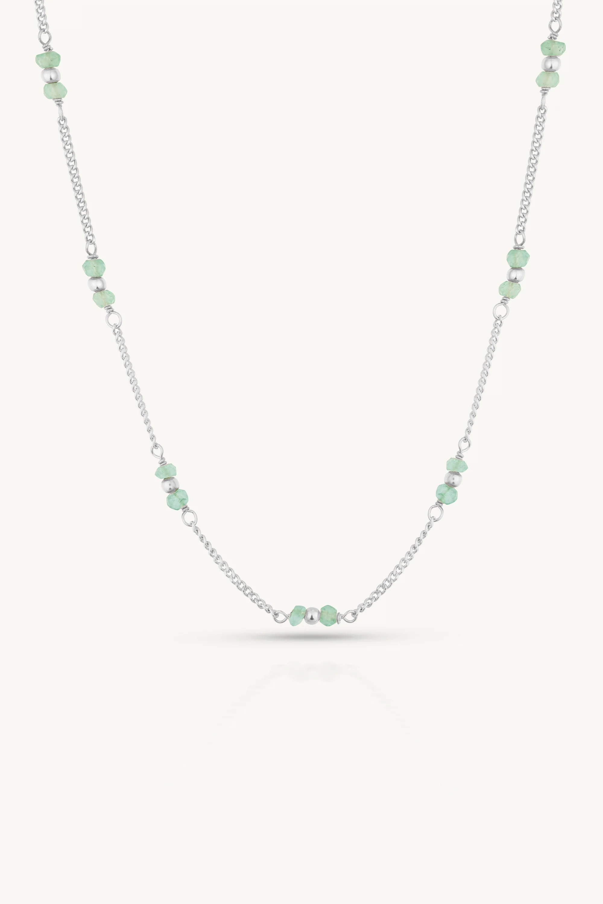 Beaded Apatite Silver Necklace