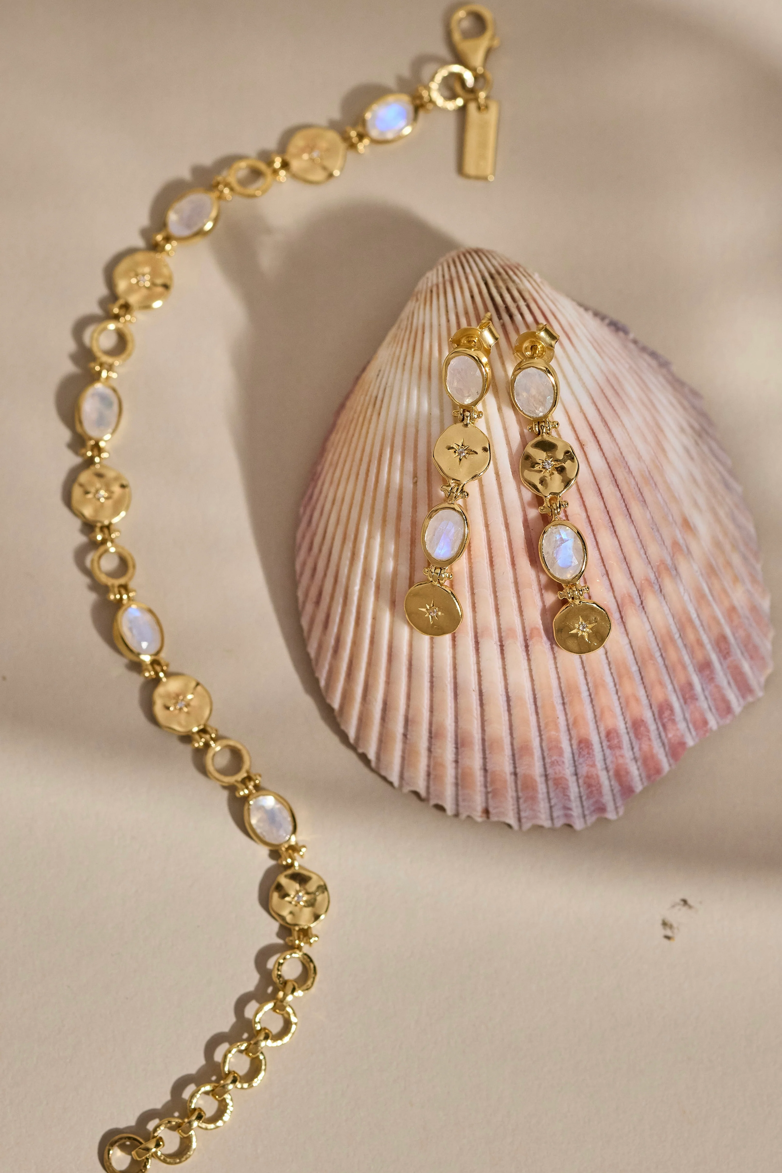Celestial Moonstone Gold Bracelet - Image 3