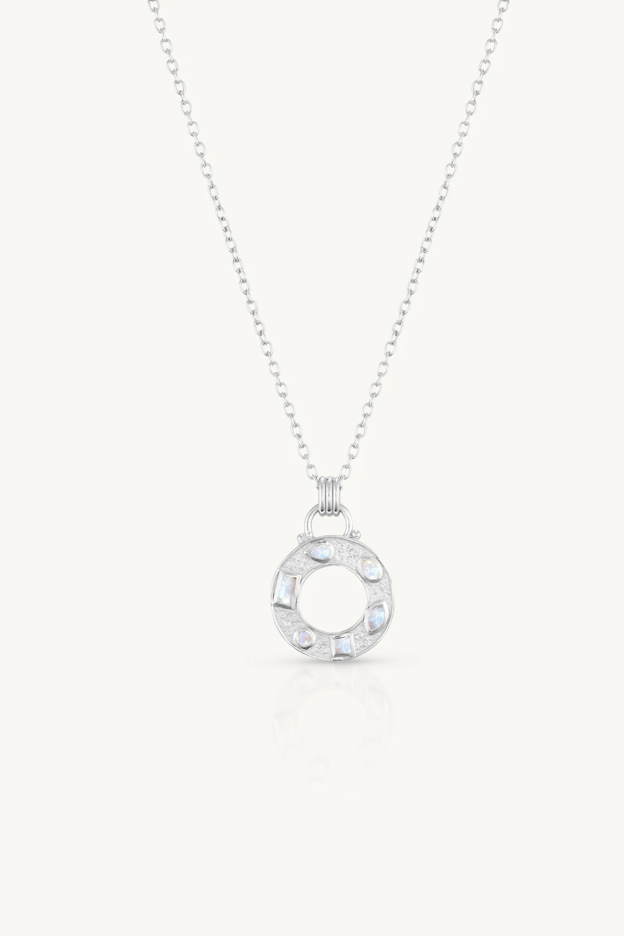 Cleo Moonstone Silver Necklace