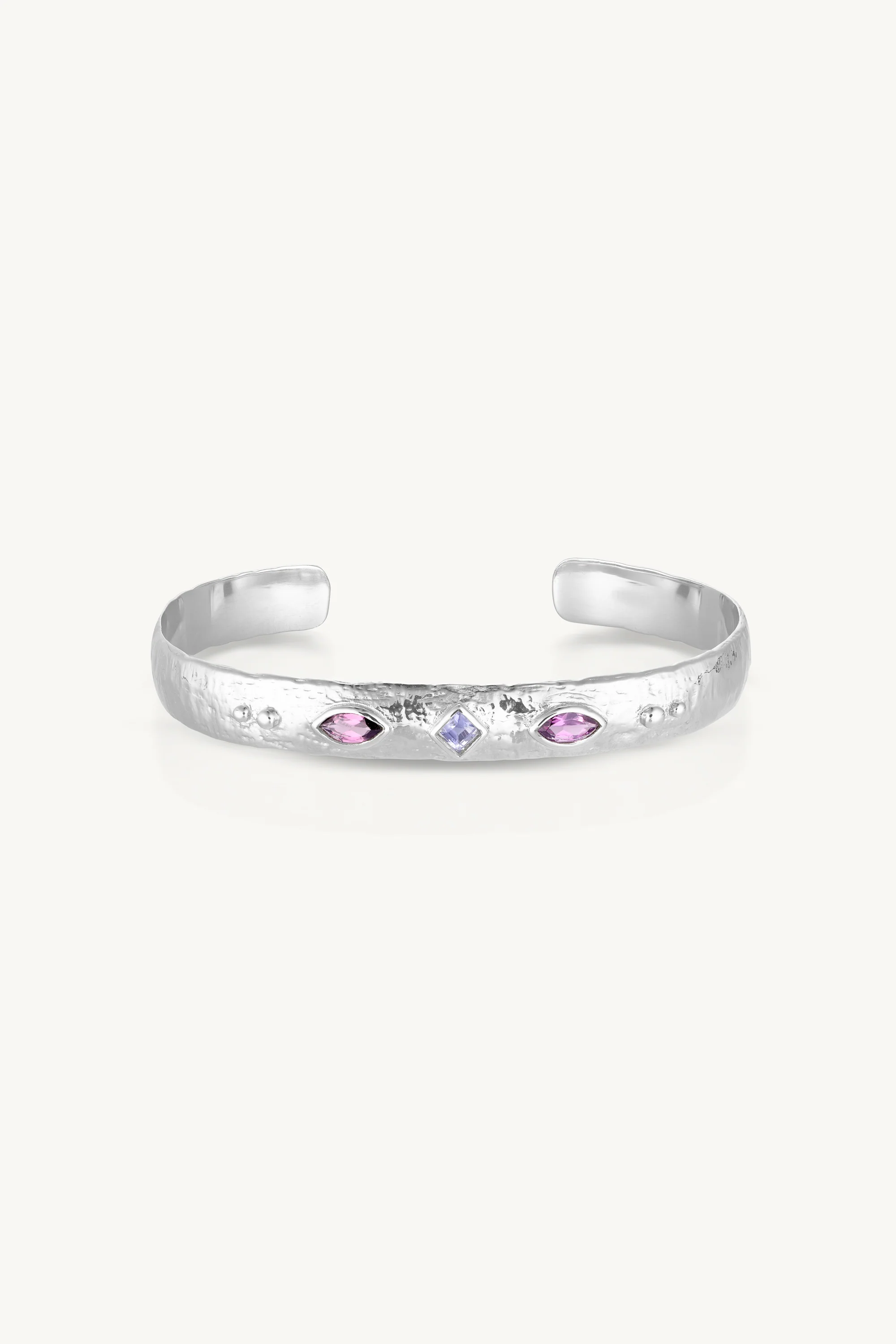 Coronet Iolite & Rhodolite Silver Cuff - Image 4