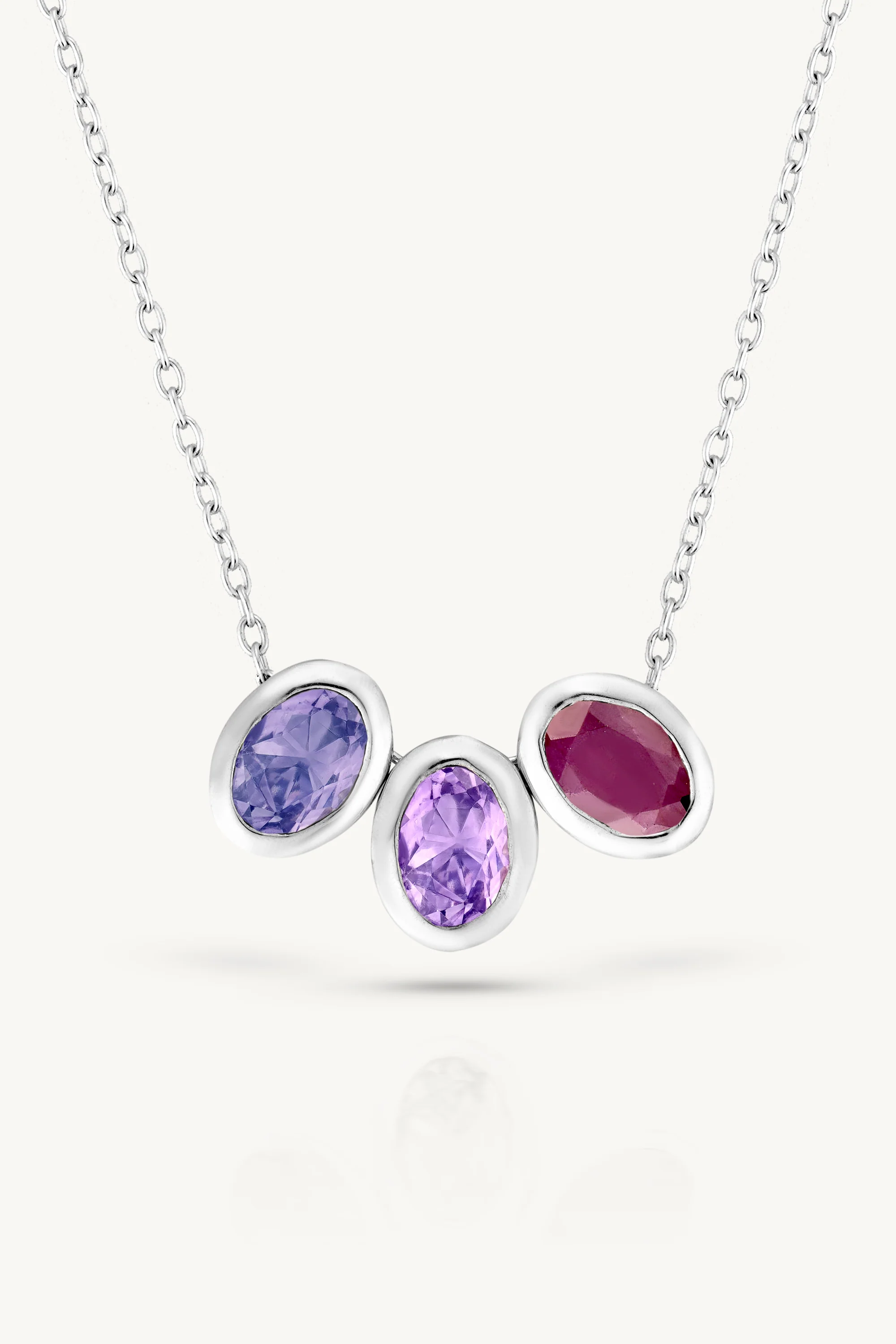 December Tanzanite Silver Birthstone Oval Charm - Image 4