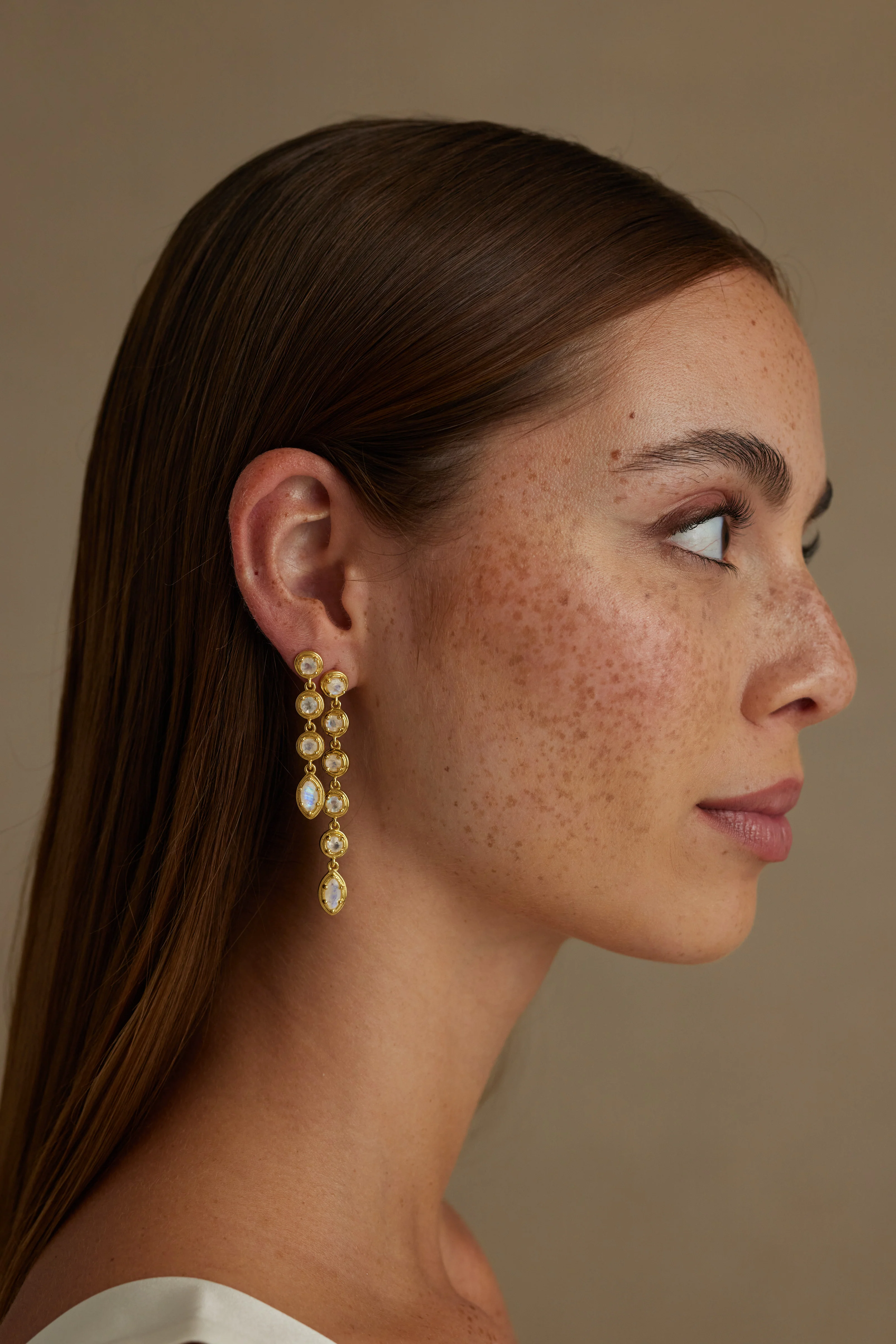 Aura Drop Gold Earrings - Image 3