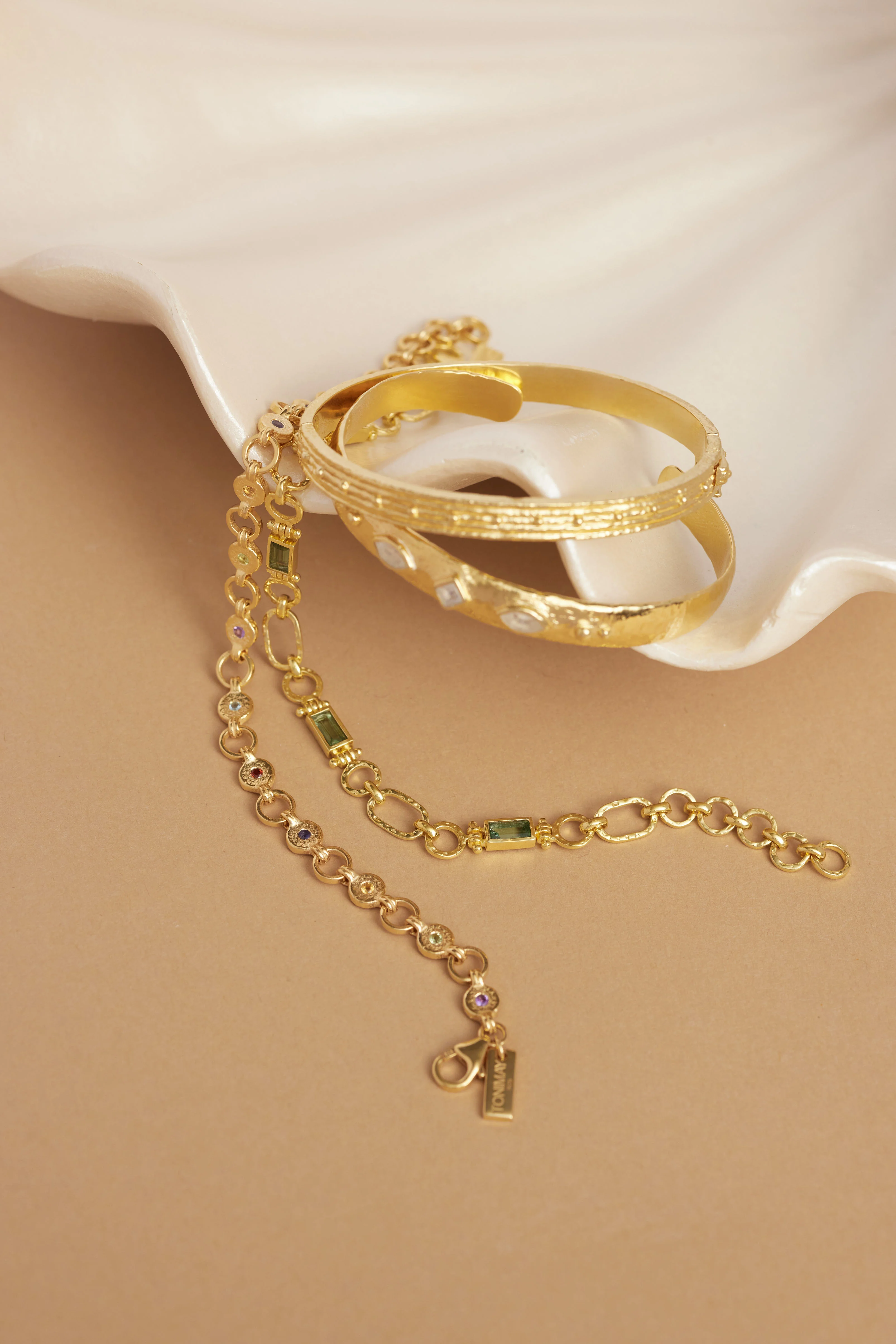 Ellipse Multistone Gold Bracelet - Image 3
