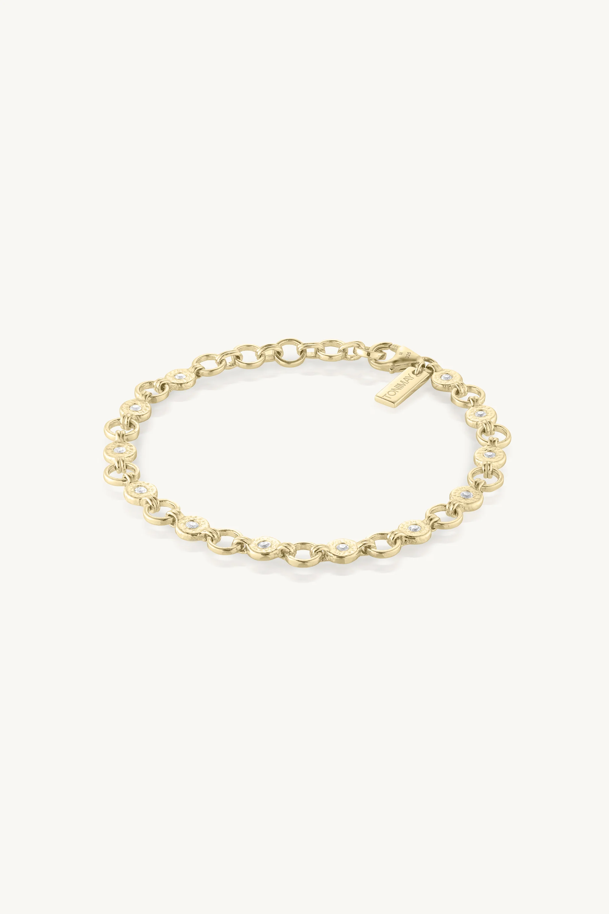 Ellipse Topaz Gold Bracelet - Image 4