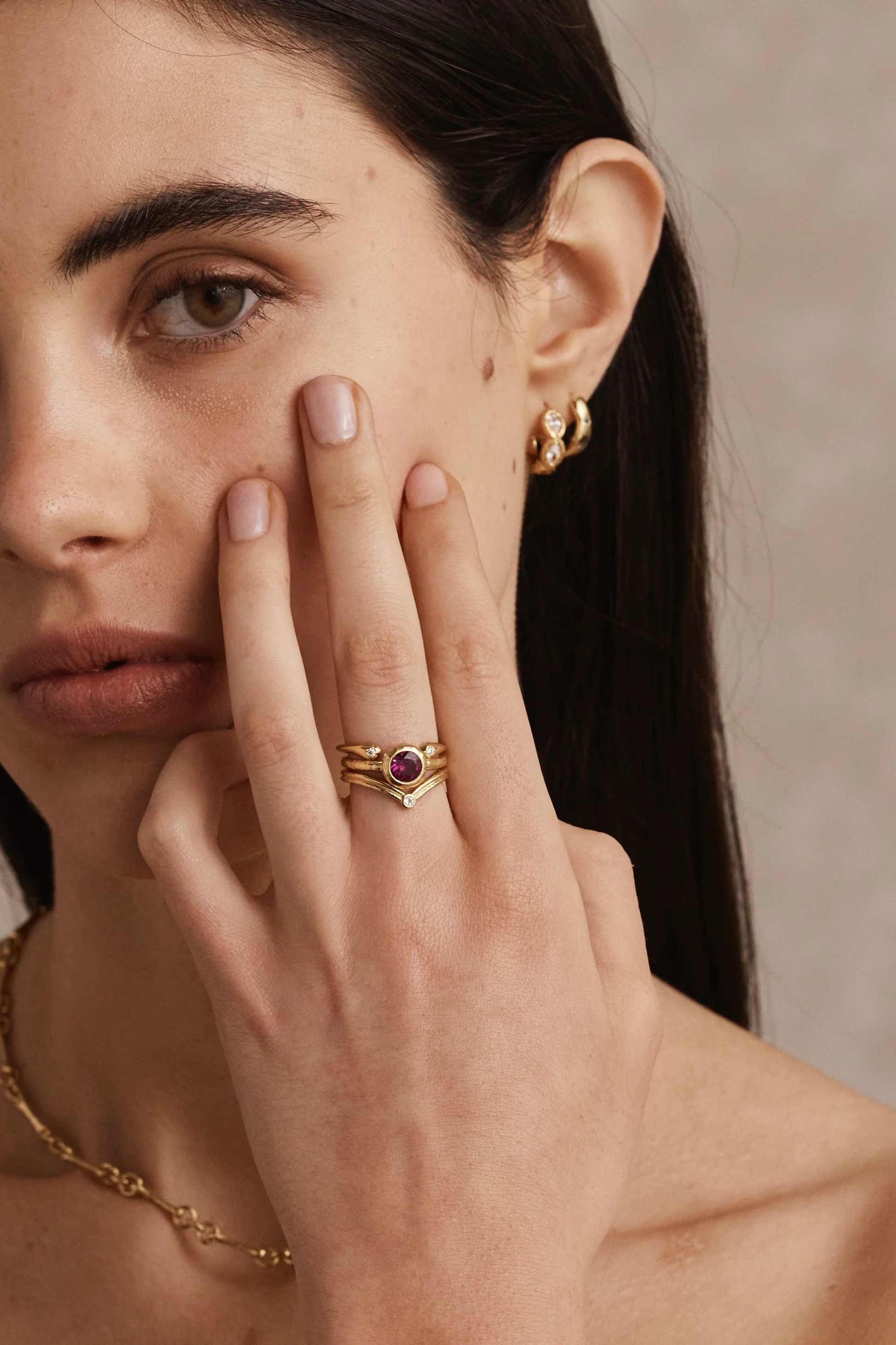 Elvie Open Gold Stacker - Image 4