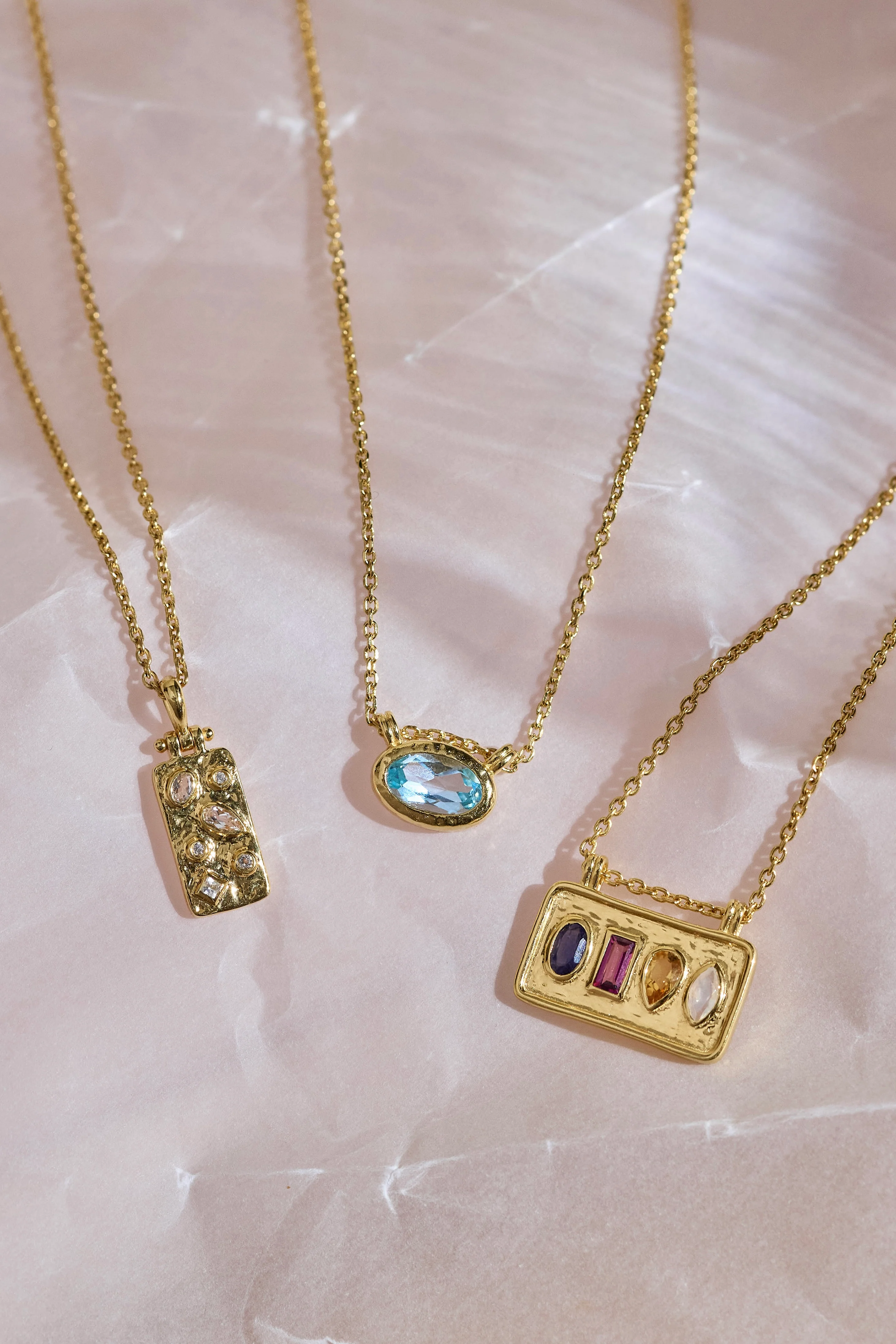 Estelle Topaz Gold Necklace - Image 3