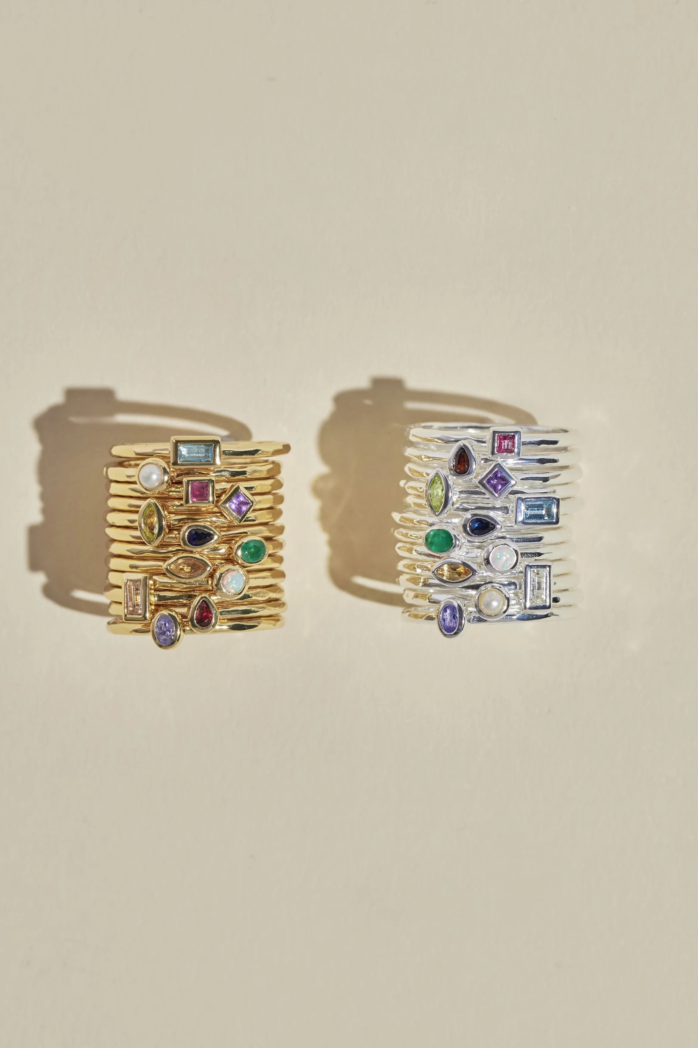 Petite February Amethyst Silver Stacker - Image 4