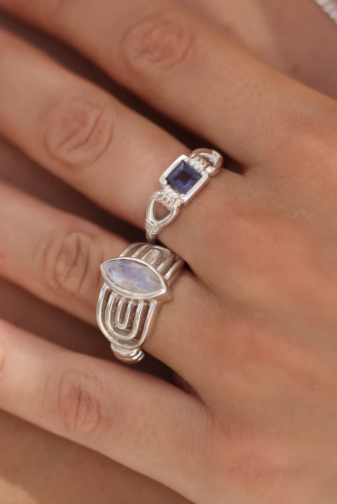 Freya Iolite Silver Ring - Image 3