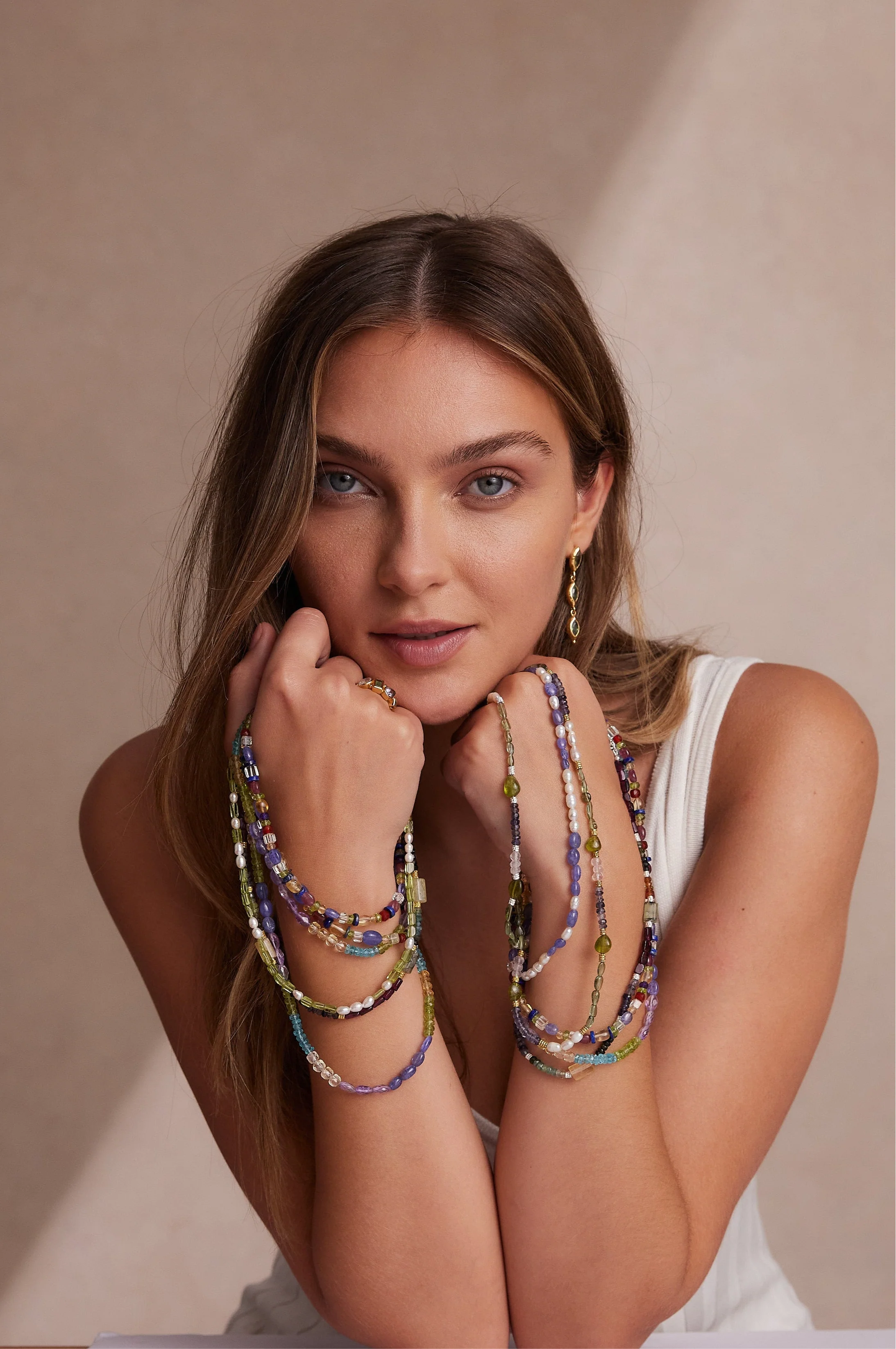 Azul Gold Beaded Necklace - Image 9