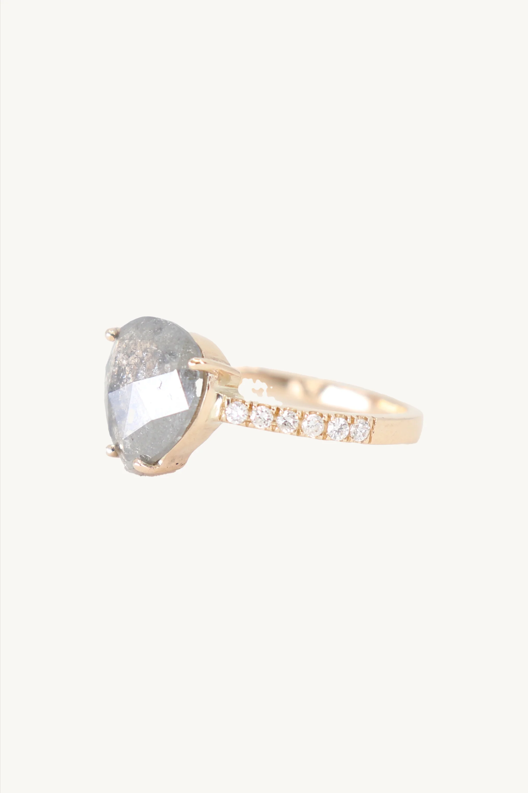 Grey Diamond and Pavé White Diamond Eternity Band - Image 3