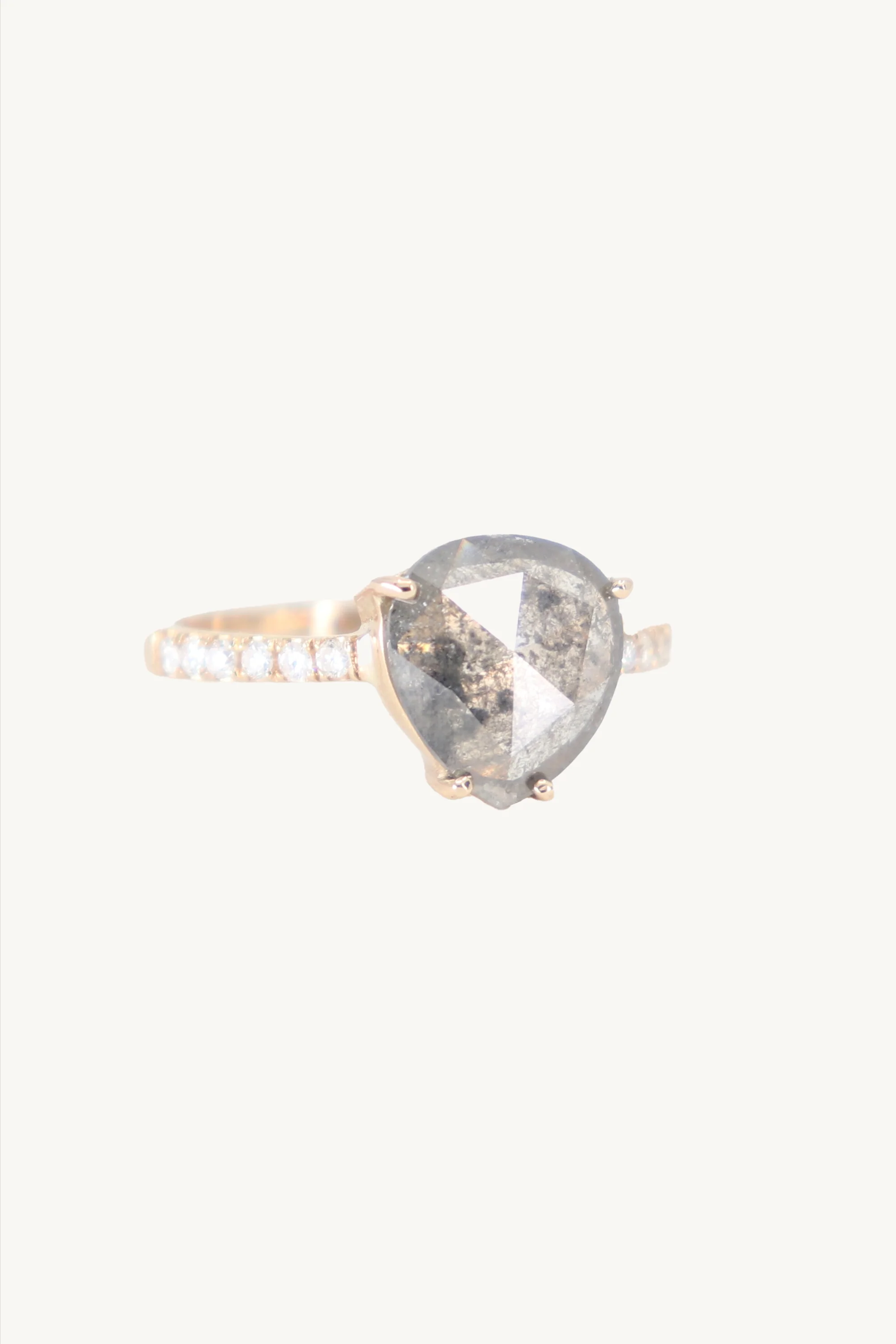 Grey Diamond and Pavé White Diamond Eternity Band - Image 4