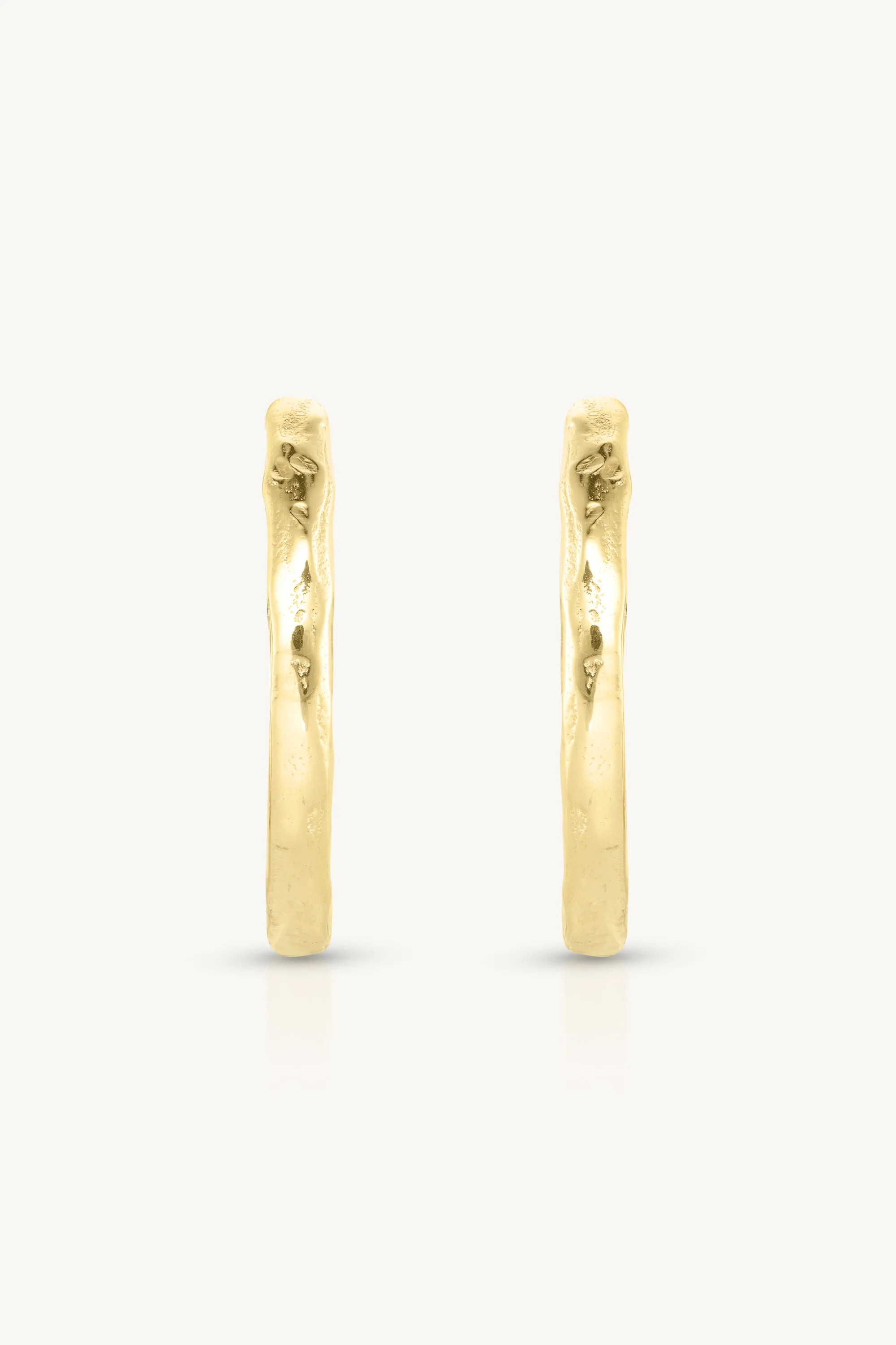 Textured Gold Huggies - Large - Image 4