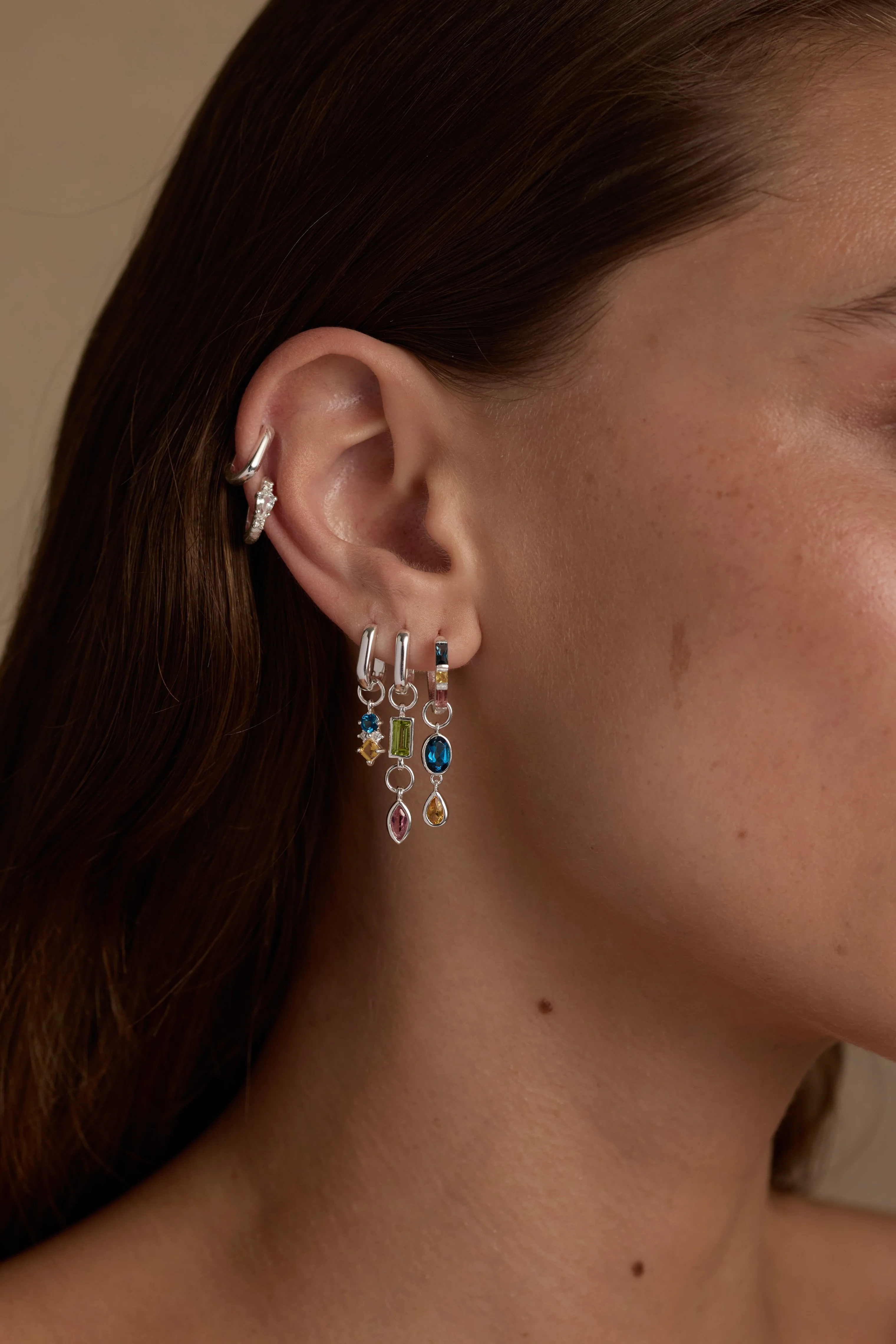 Helena Topaz Silver Ear Candy Stack - Image 2