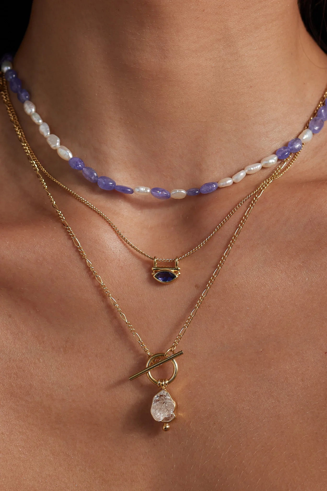 Herkimer Diamond Gold Necklace - Image 5