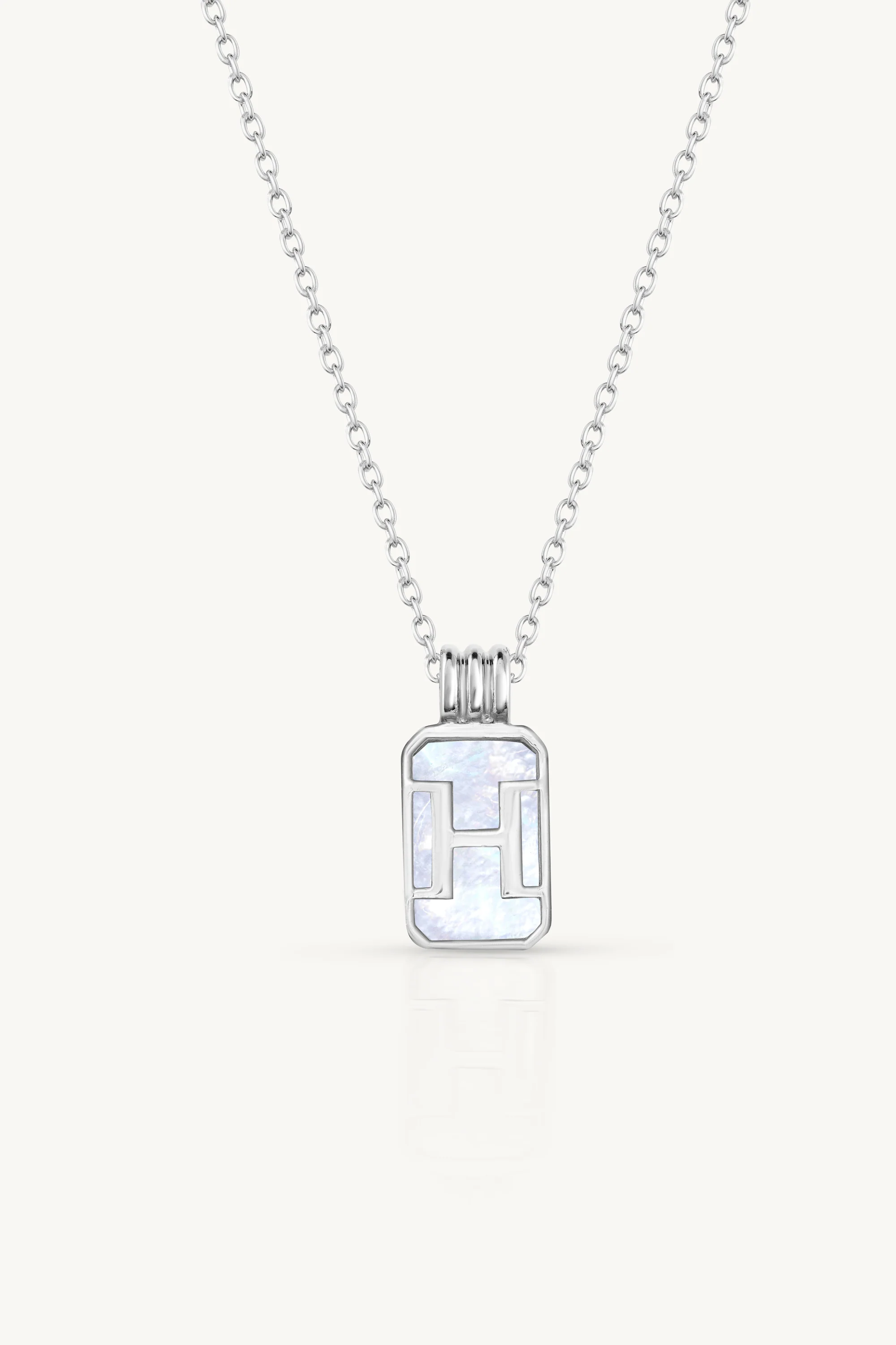 Initial A to Z Silver Necklace - Image 11