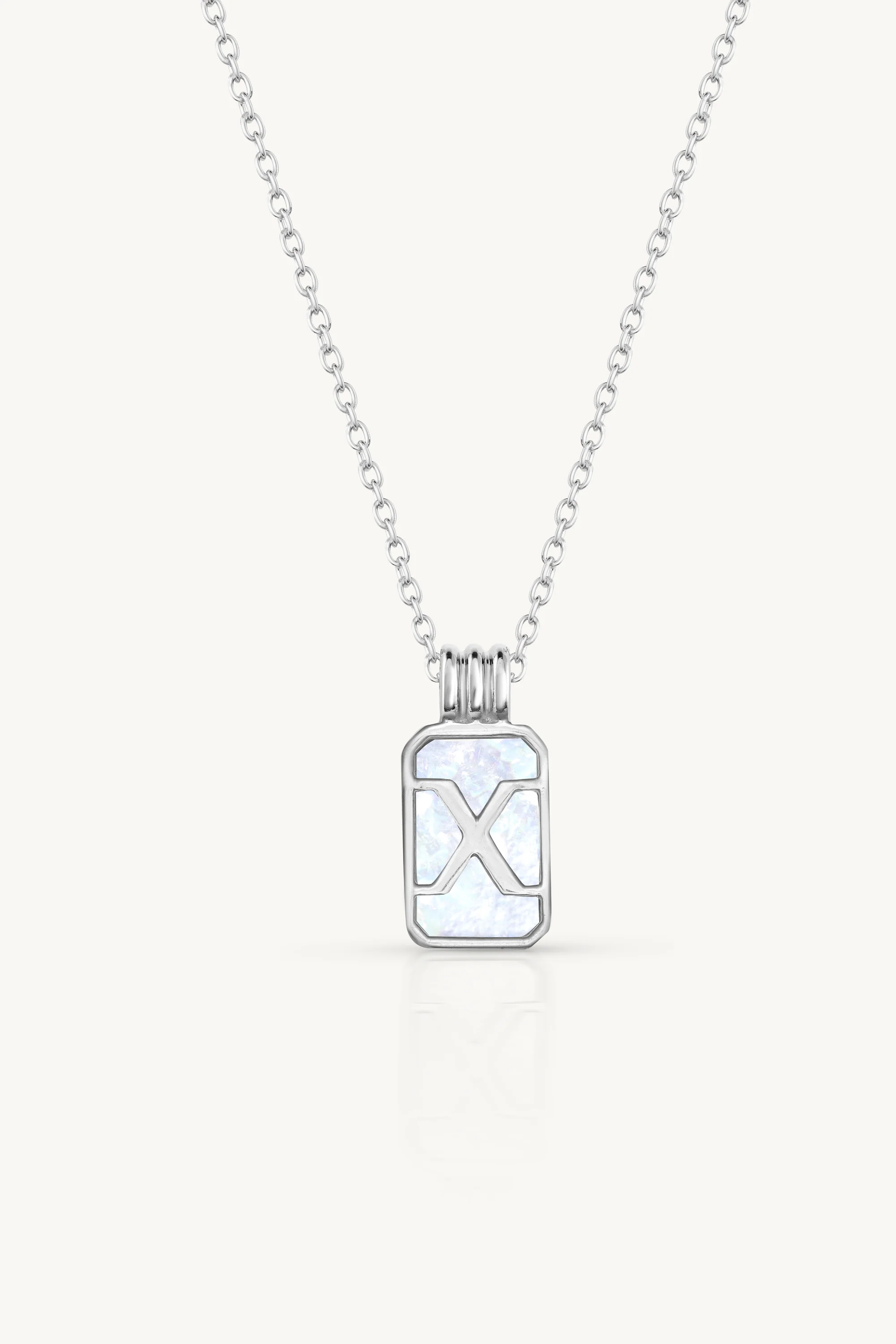Initial A to Z Silver Necklace - Image 27