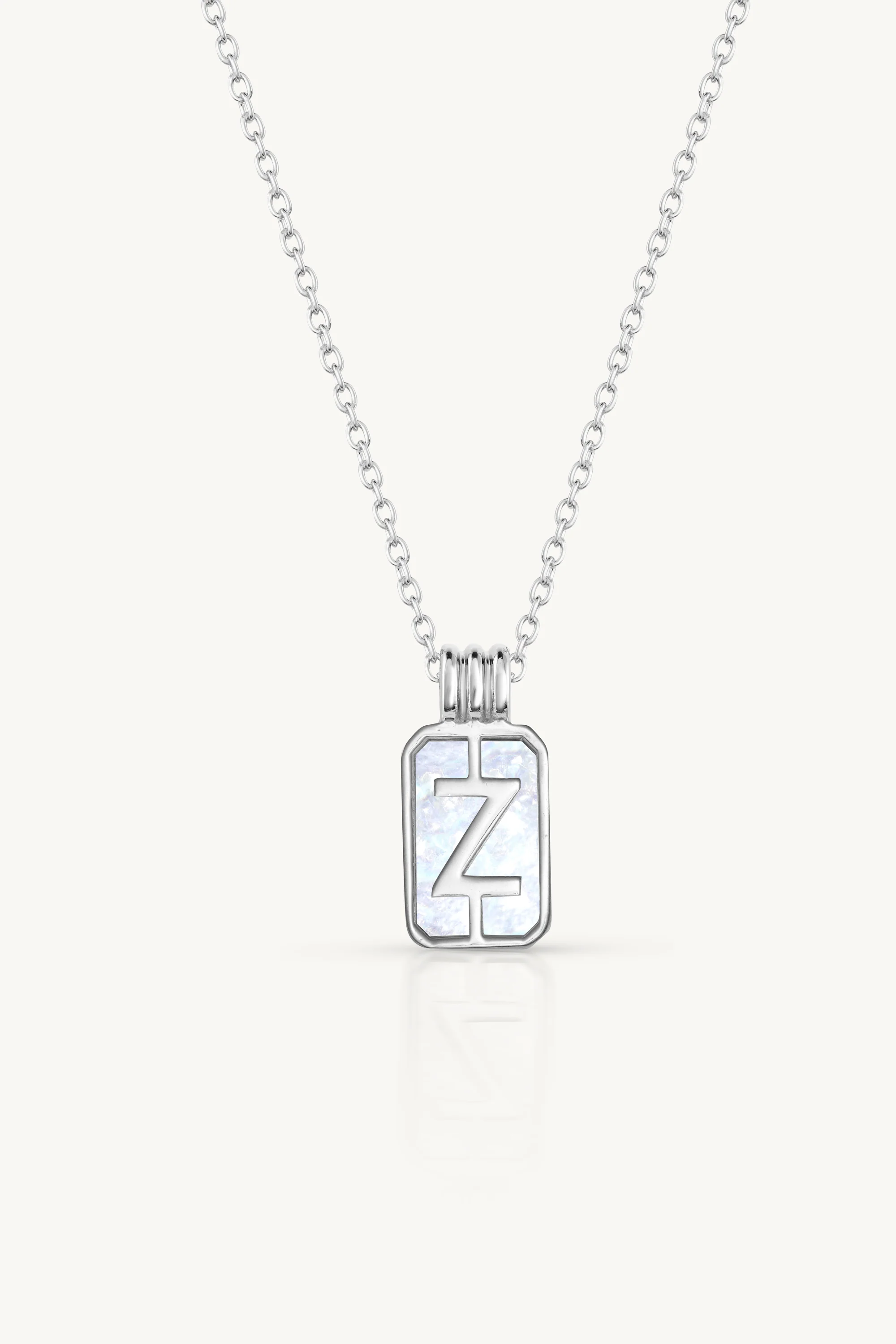 Initial A to Z Silver Necklace - Image 29
