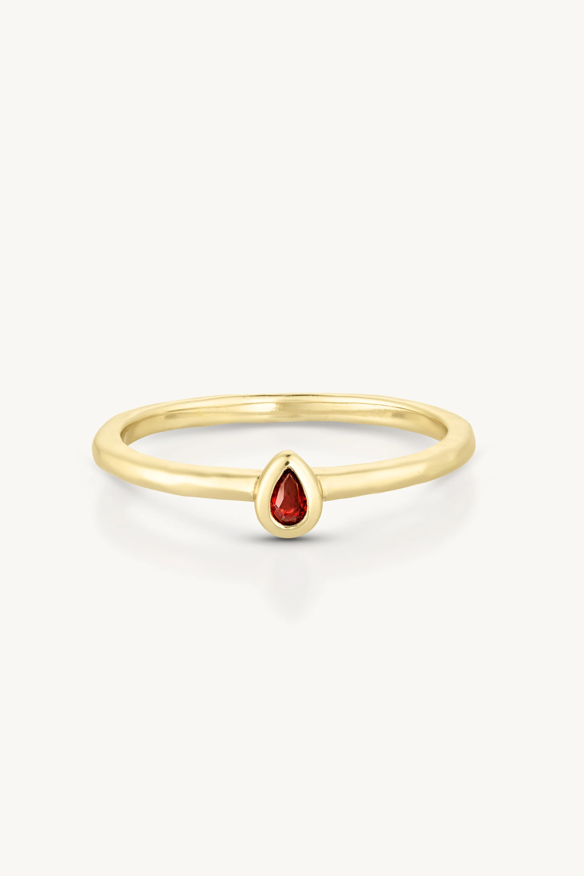 Petite January Garnet Gold Stacker