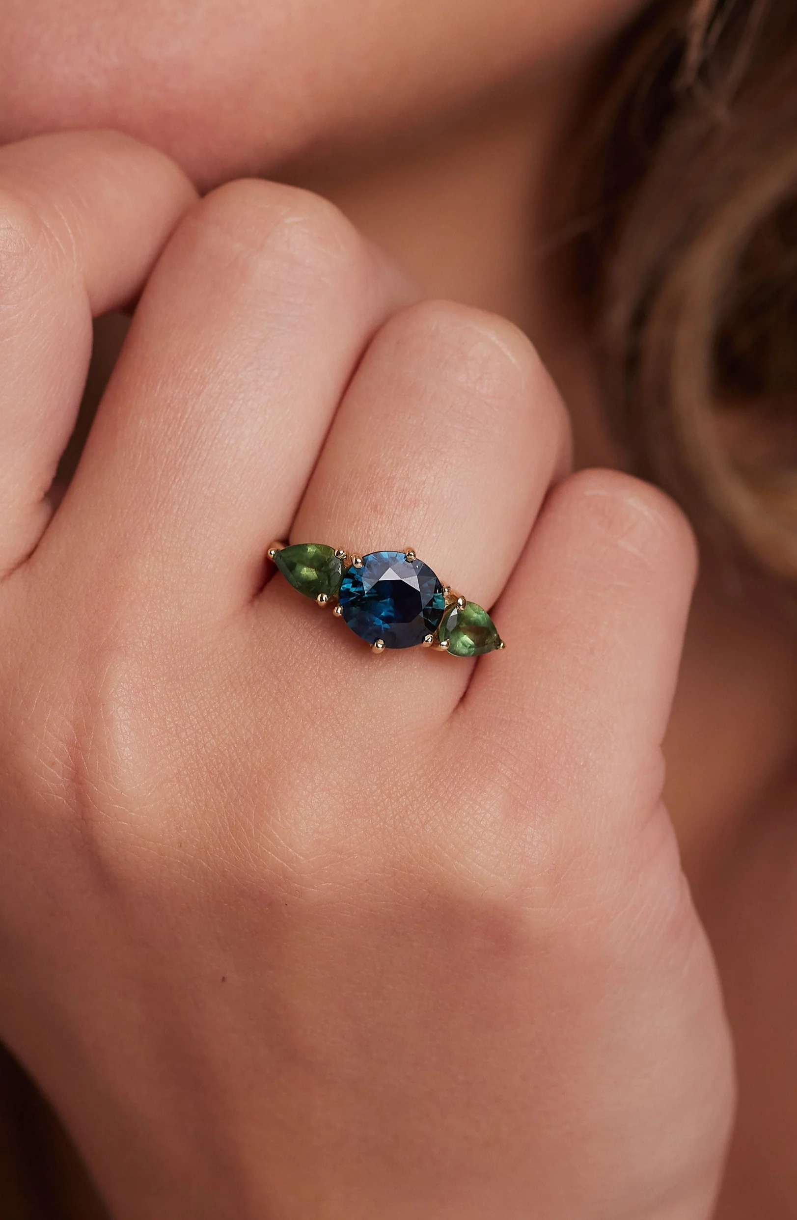Jardin Sapphire & Apatite 14K Yellow Gold Ring - Image 3