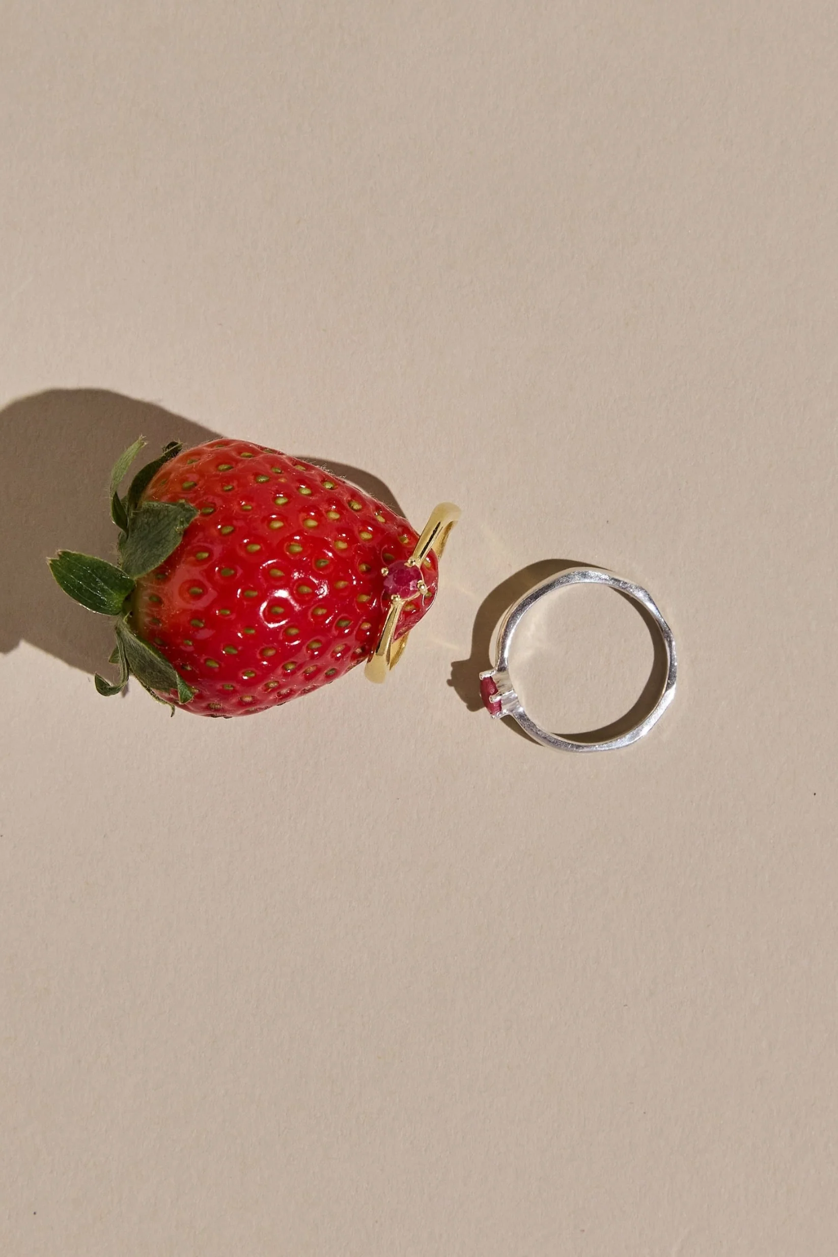 July Ruby Silver Birthstone Ring - Image 5