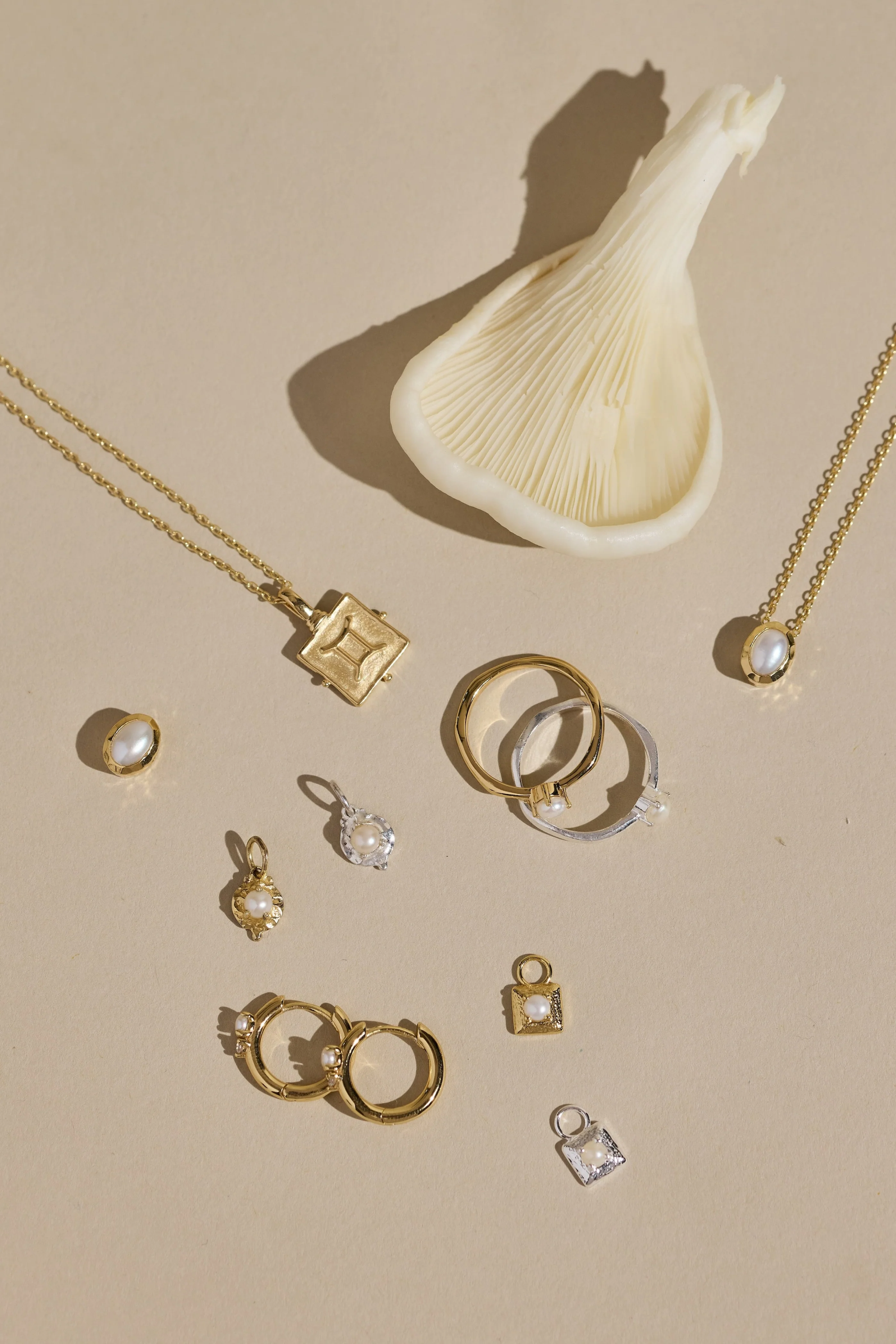 June Pearl Gold Birthstone Necklace Charm - Image 5