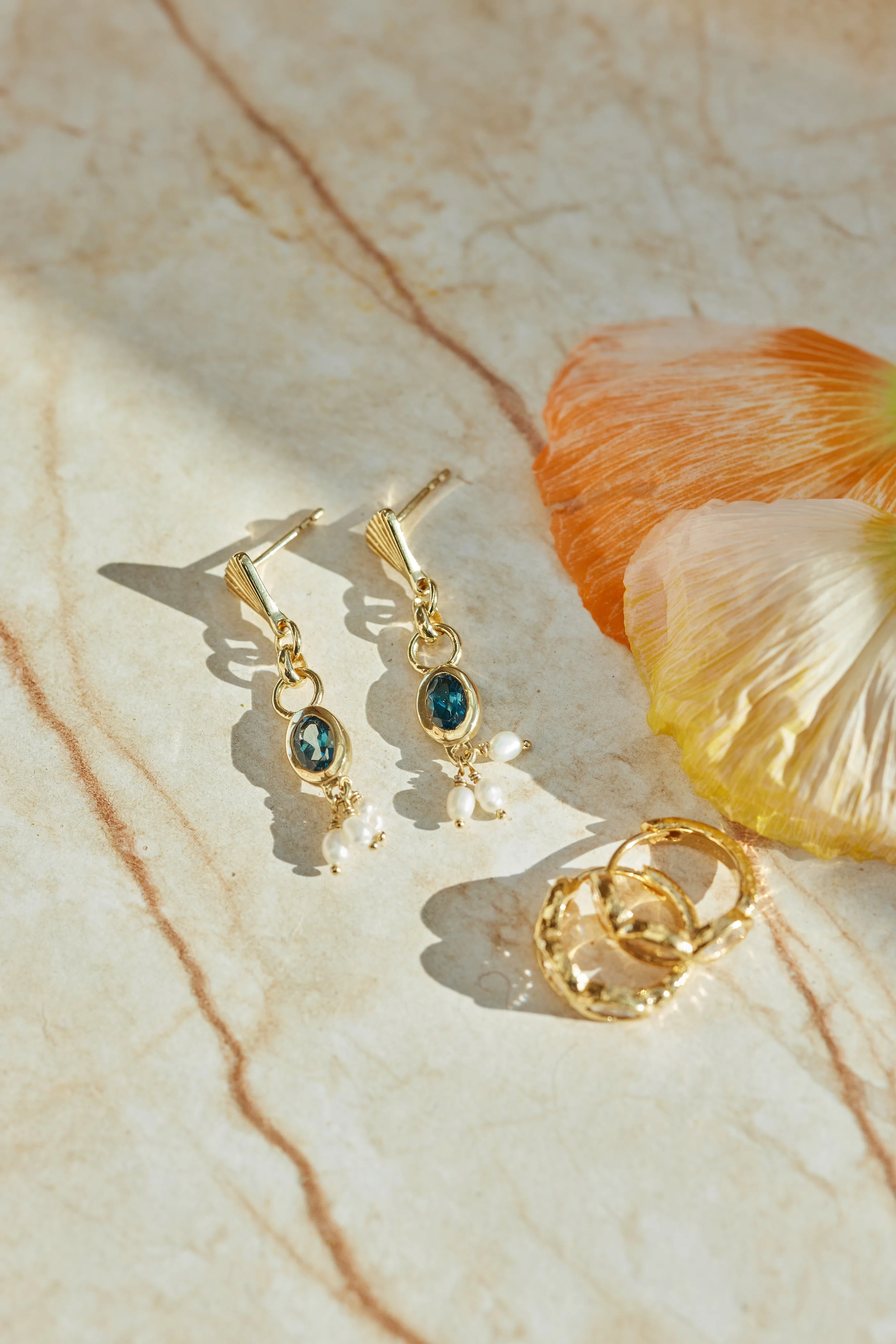 Kiara Topaz Gold Studs - Image 4