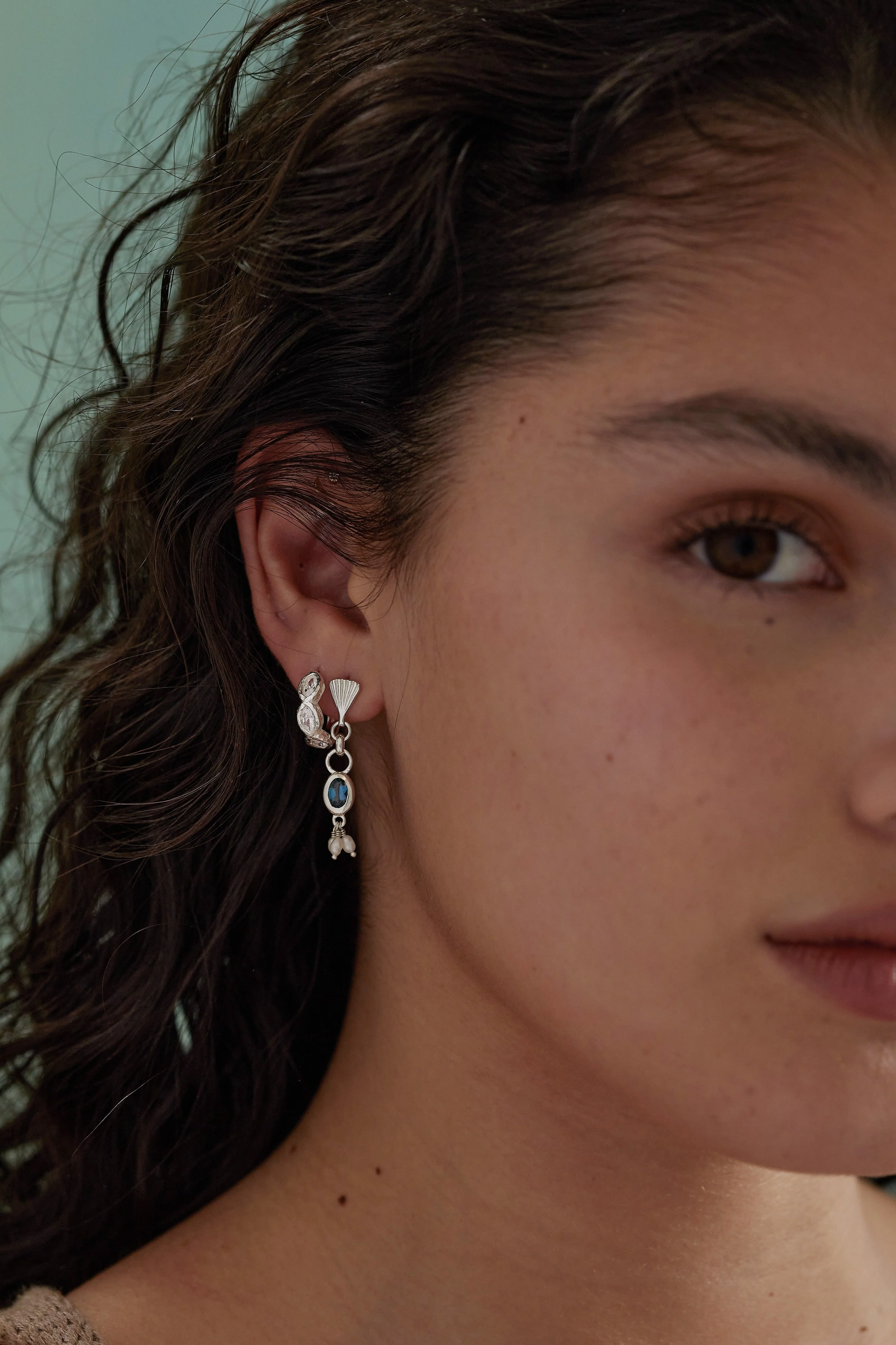 Kiara Topaz Silver Studs - Image 2