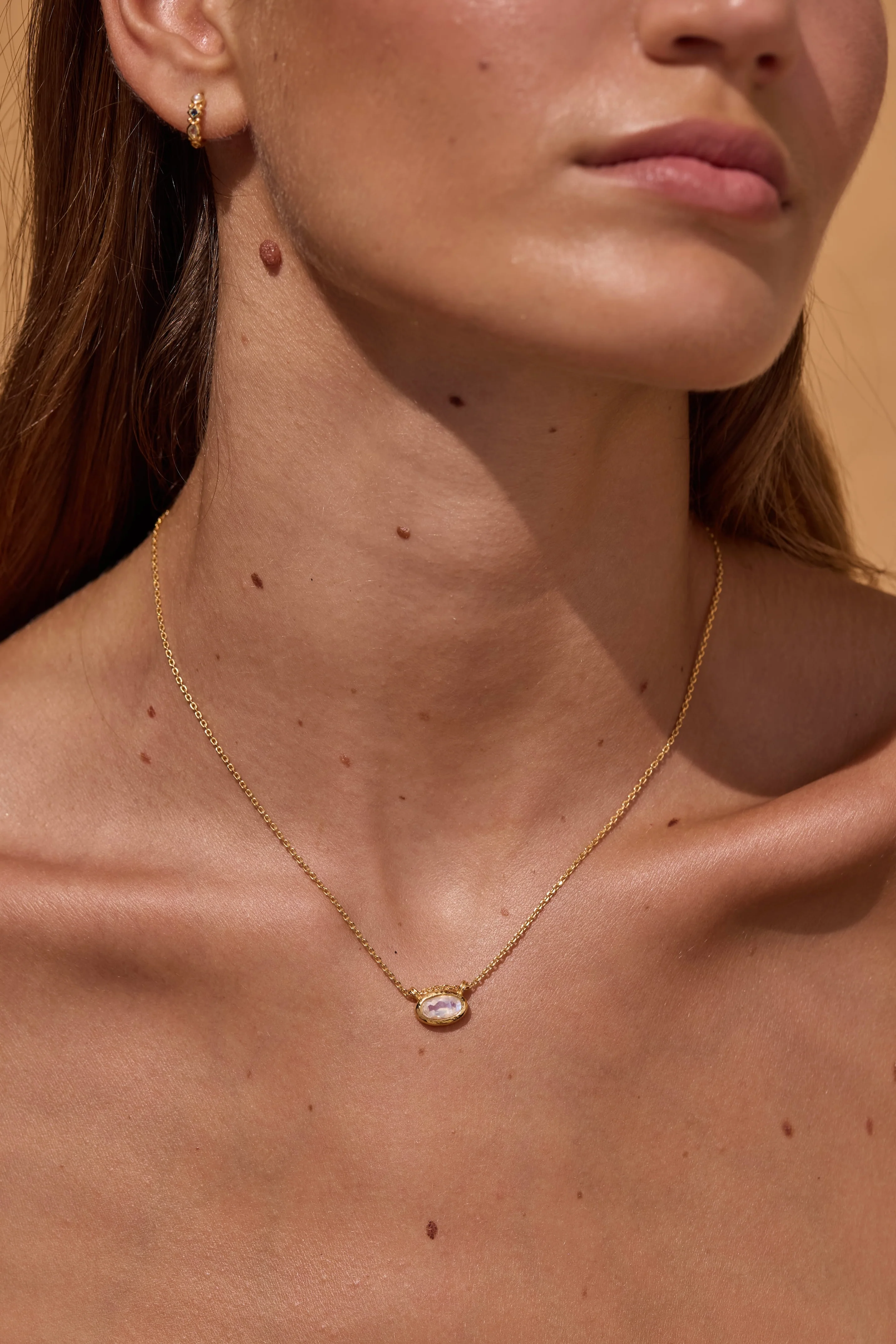 Luna Moonstone Gold Necklace - Image 2