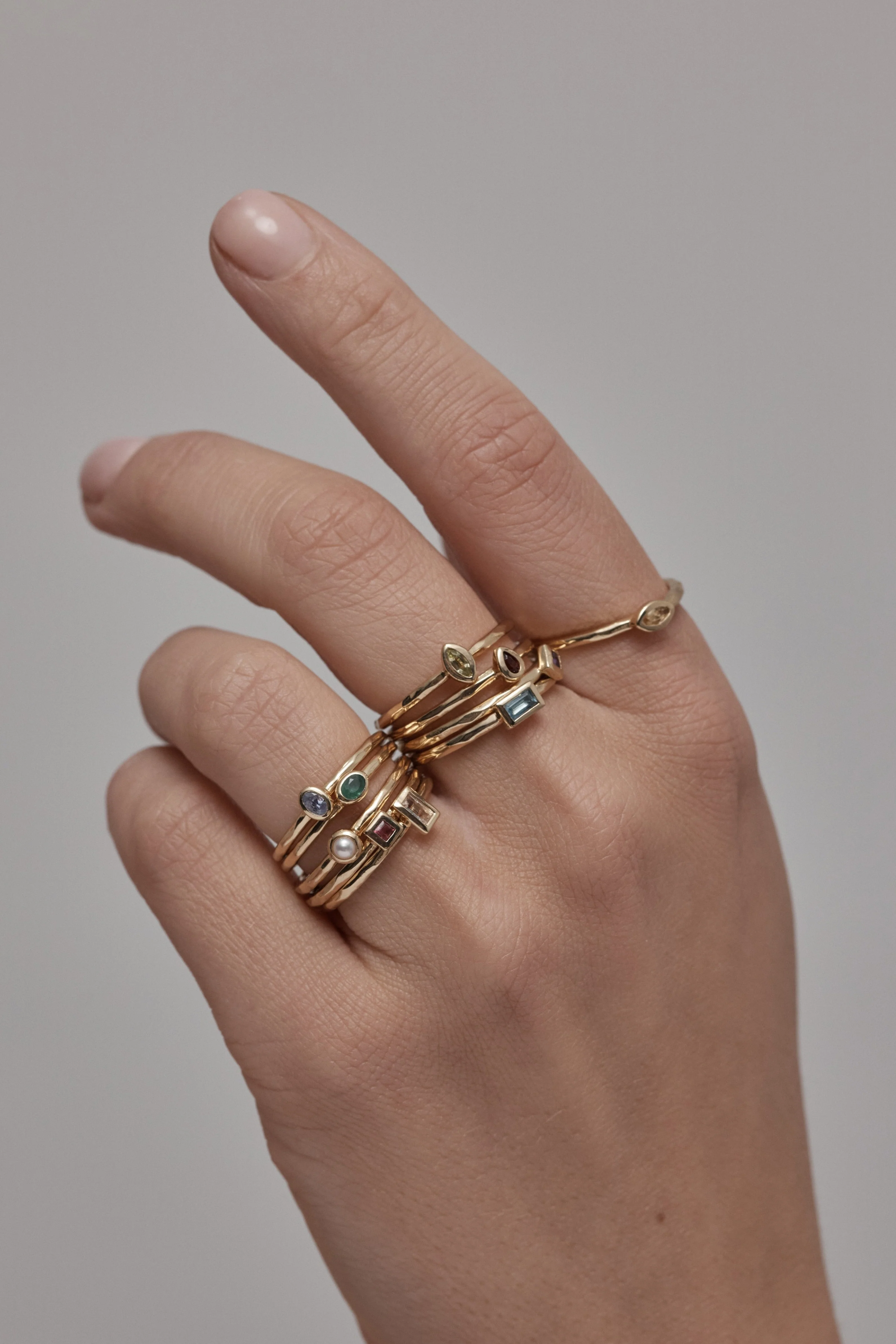 Petite March Swiss Topaz Gold Stacker - Image 3