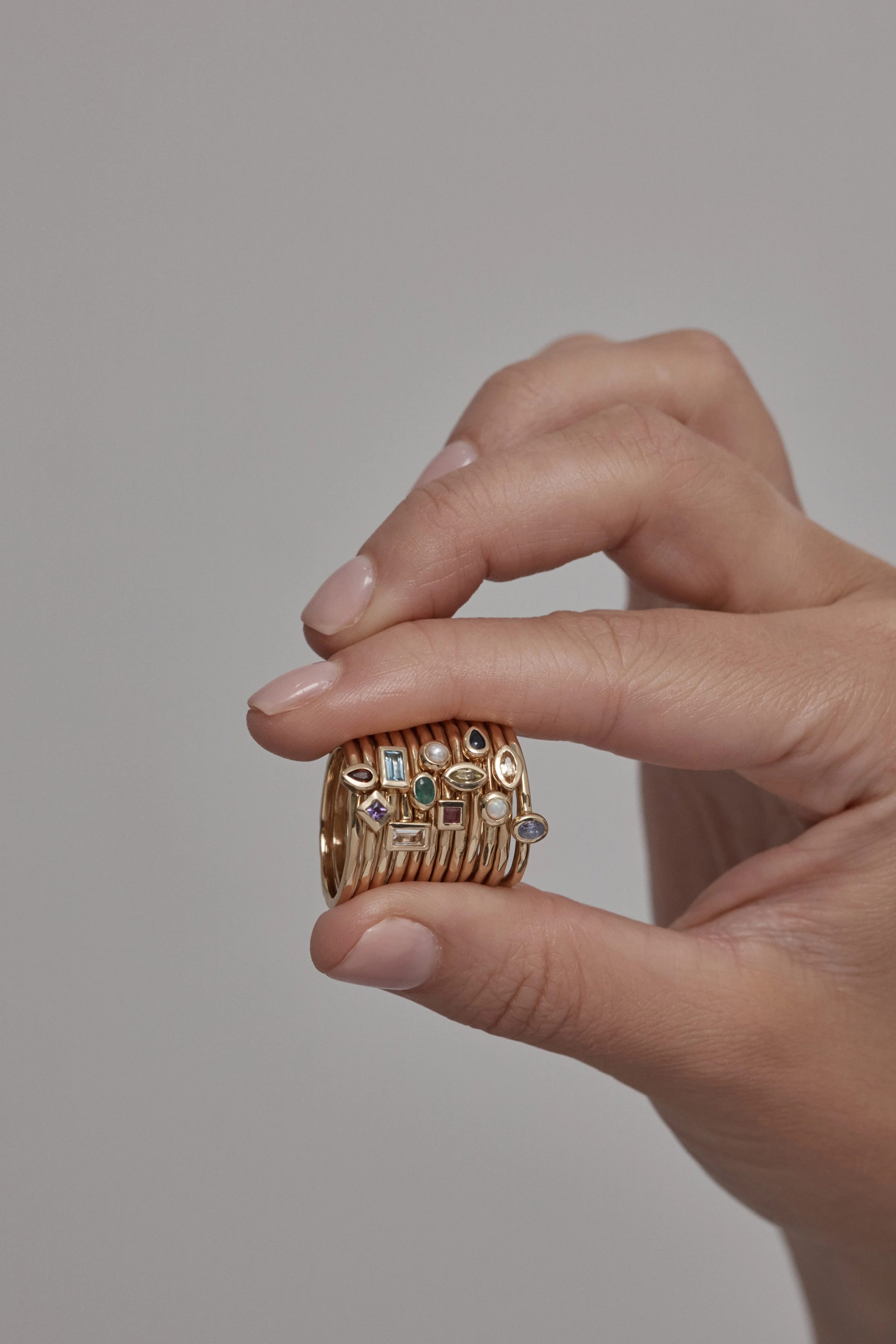 Petite May Emerald Gold Stacker - Image 7