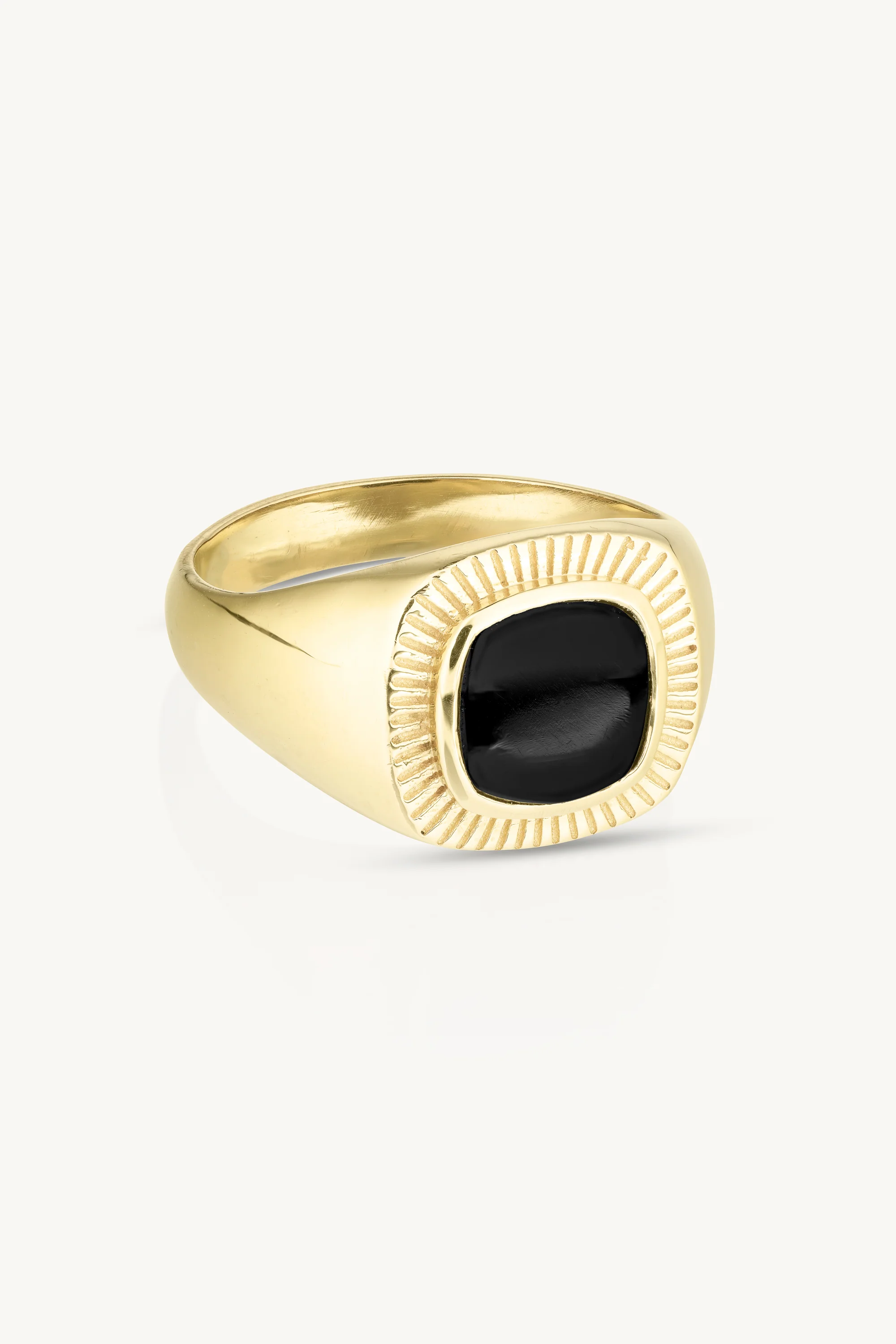 Lennox Black Onyx Gold Ring - Image 6