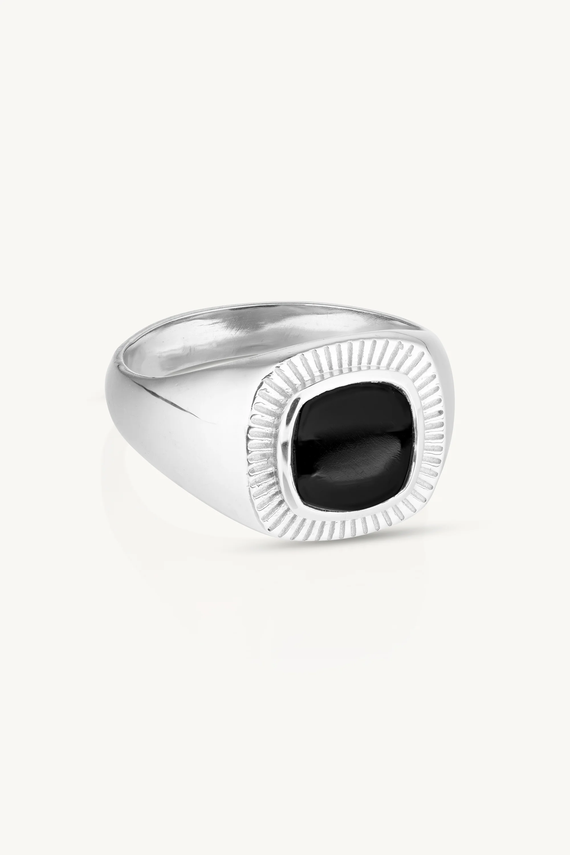 Lennox Black Onyx Silver Ring - Image 6