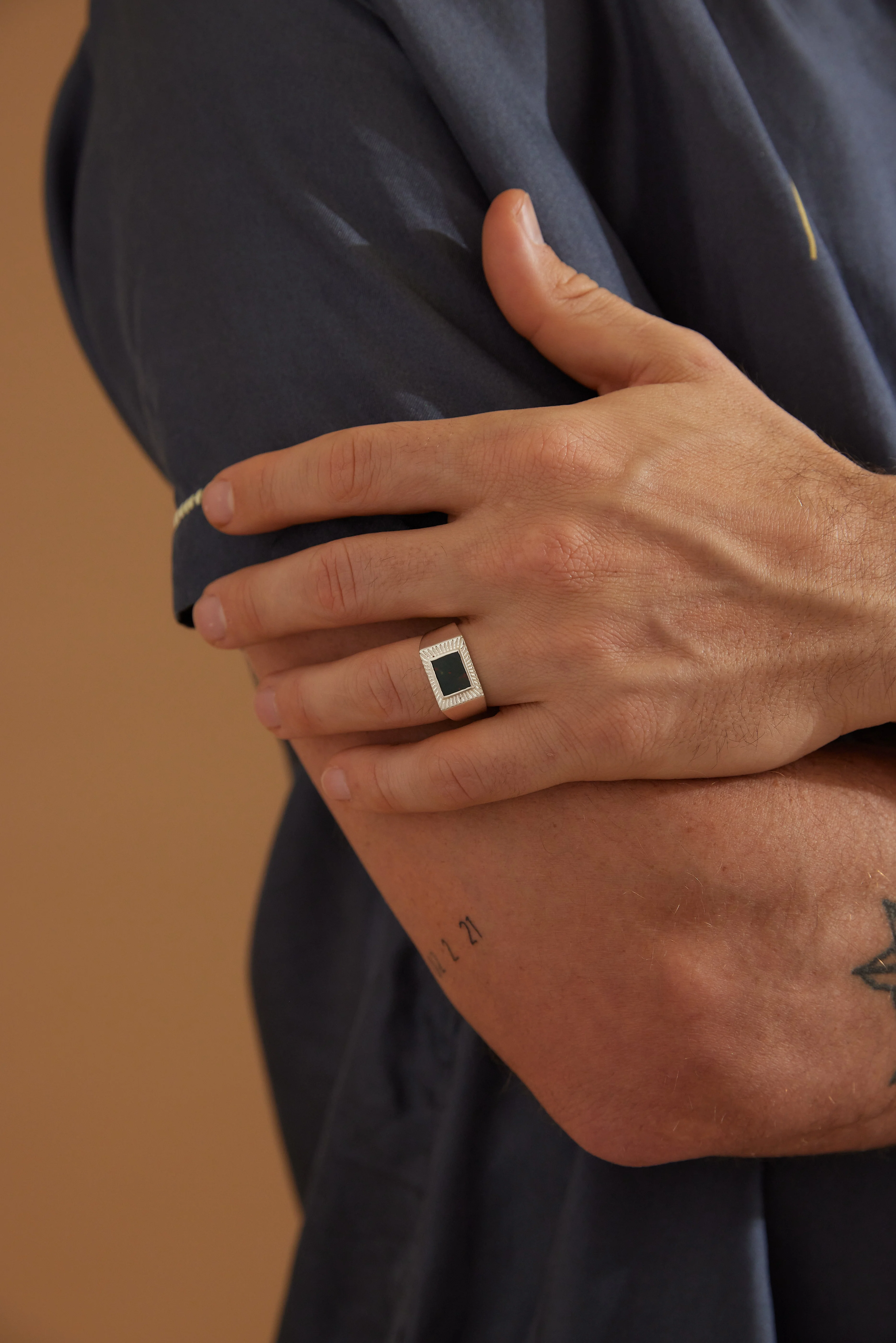 Harvey Silver Signet Ring - Image 2