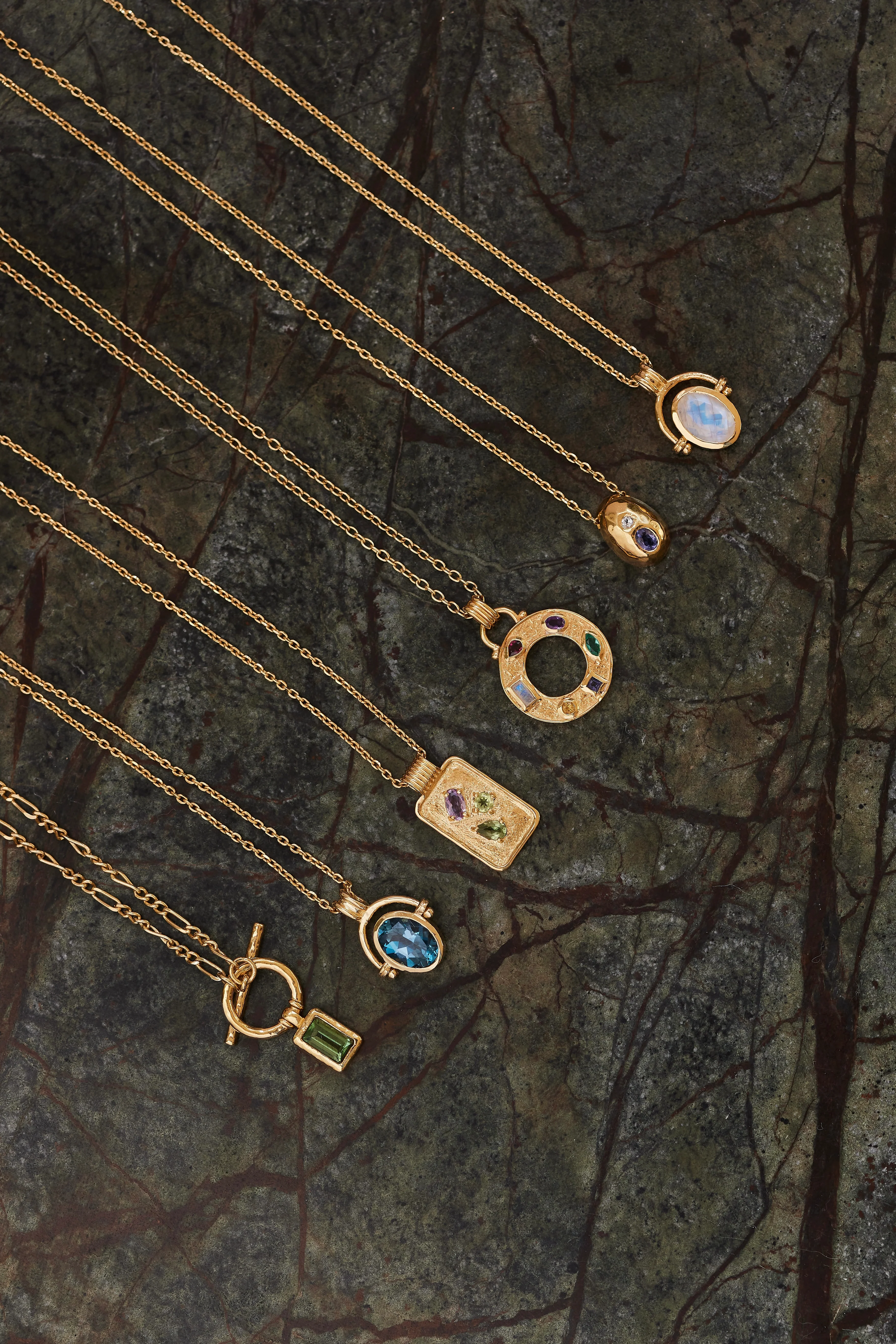 Mira Topaz Gold Necklace - Image 5