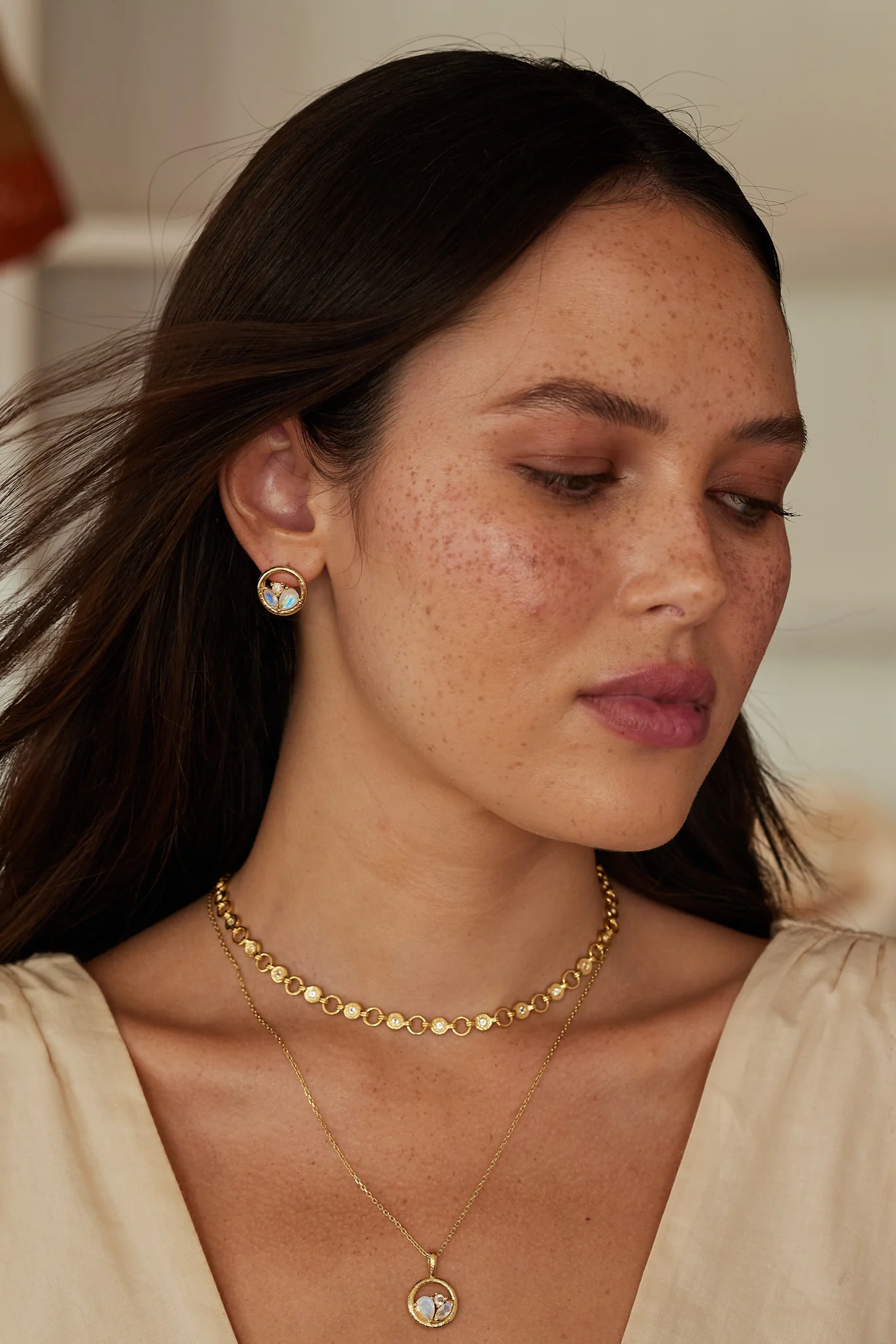 Pia Gold Studs - Image 2