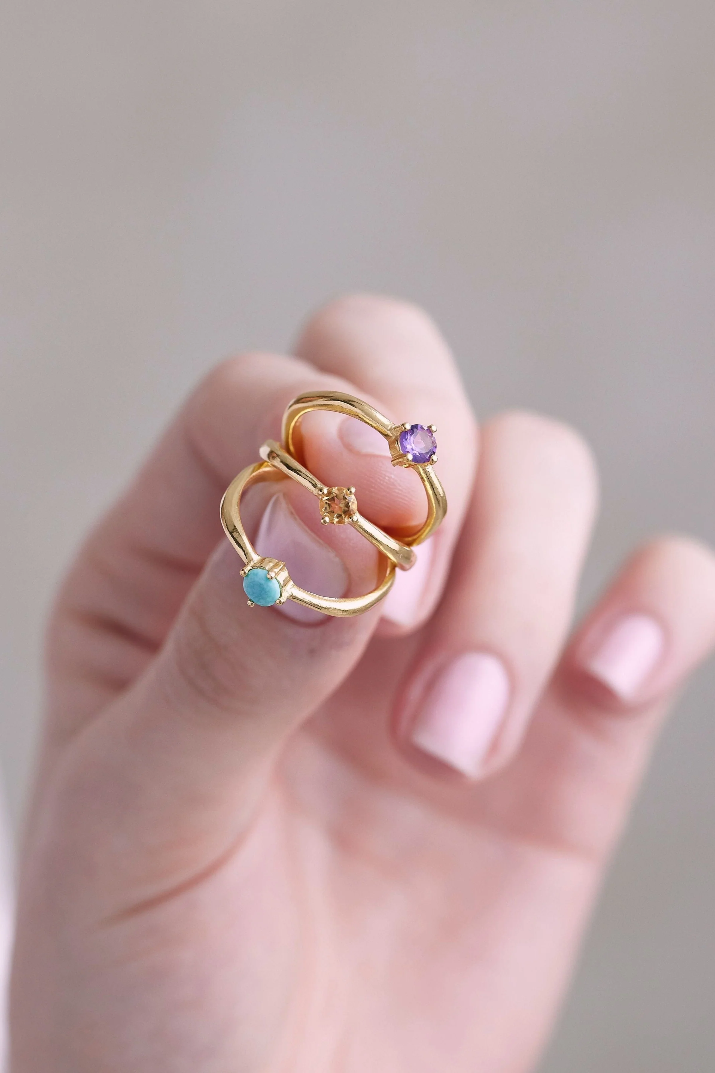 November Citrine Gold Birthstone Ring - Image 4