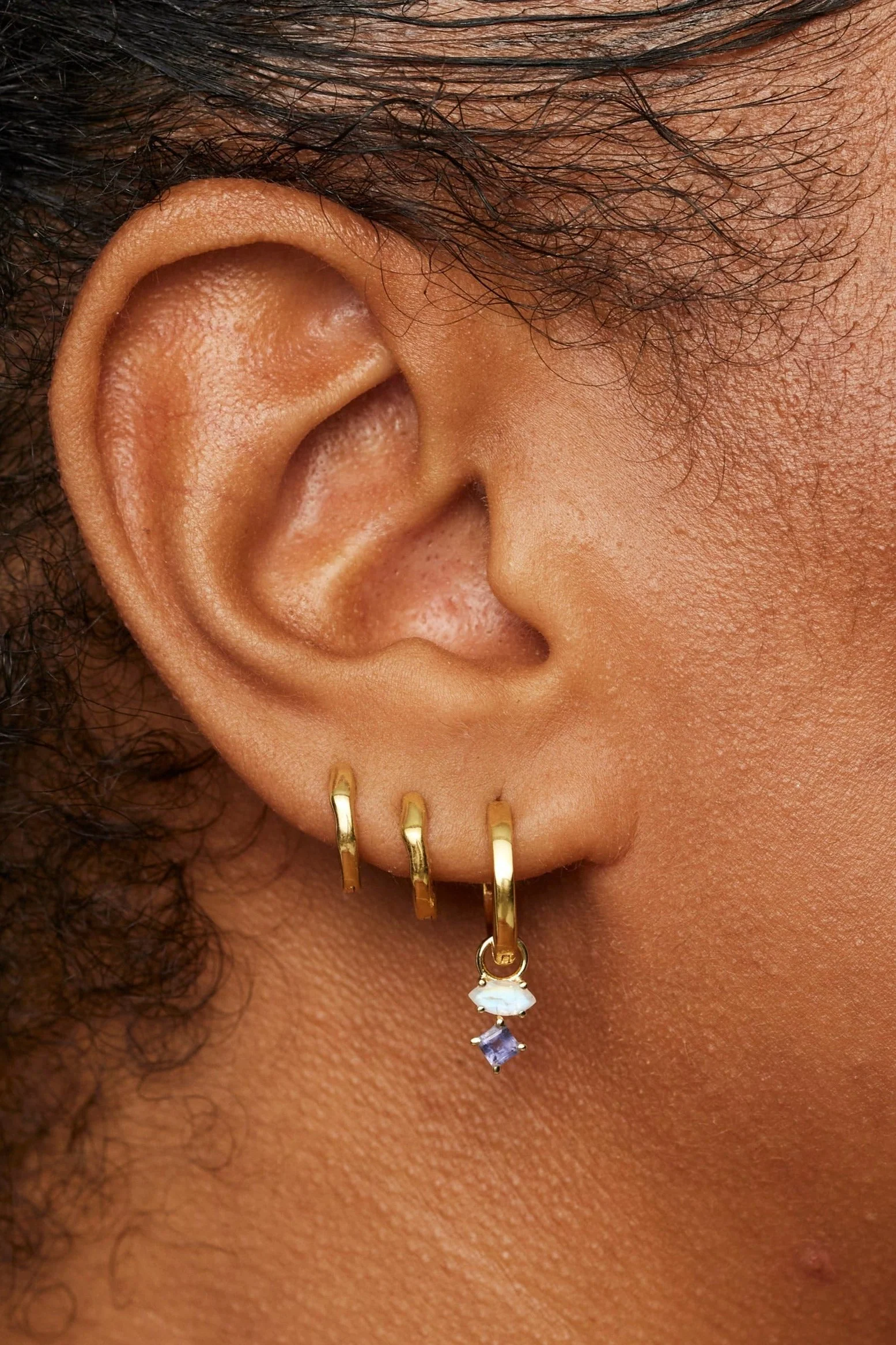 Astrid Marquise Iolite Gold Charm - Image 2