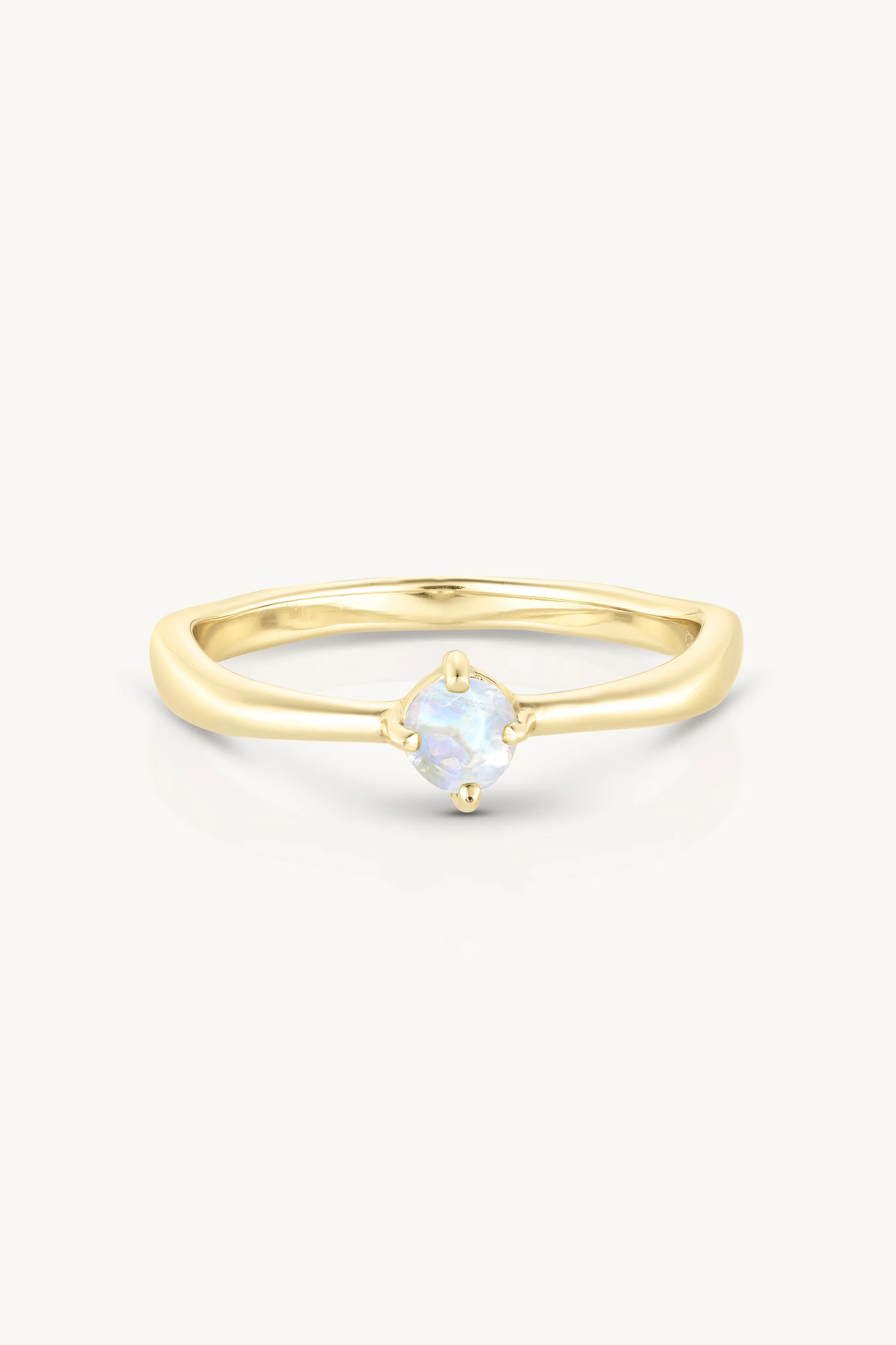October Opal Gold Birthstone Ring