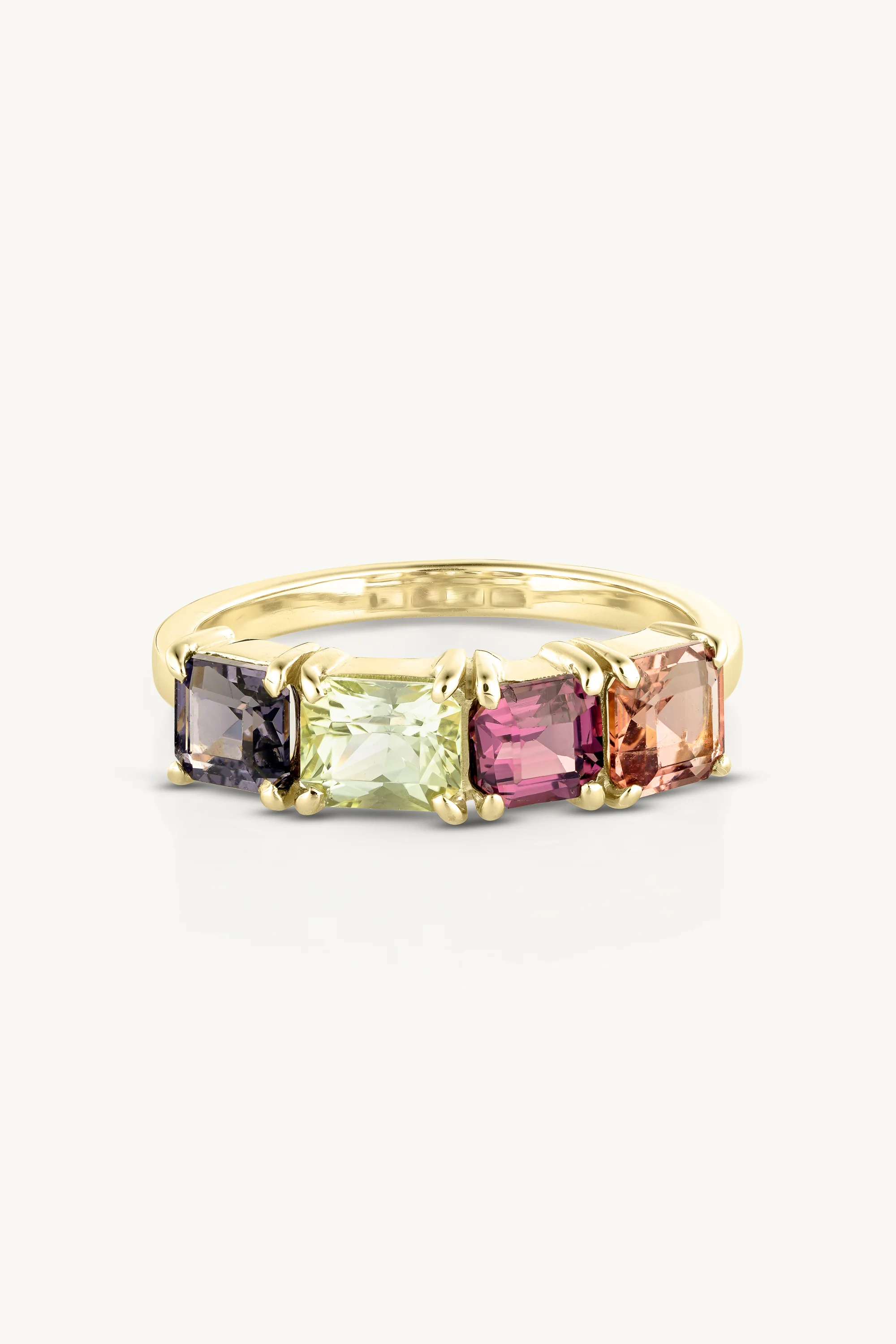 Tourmaline Baguette Cluster Band
