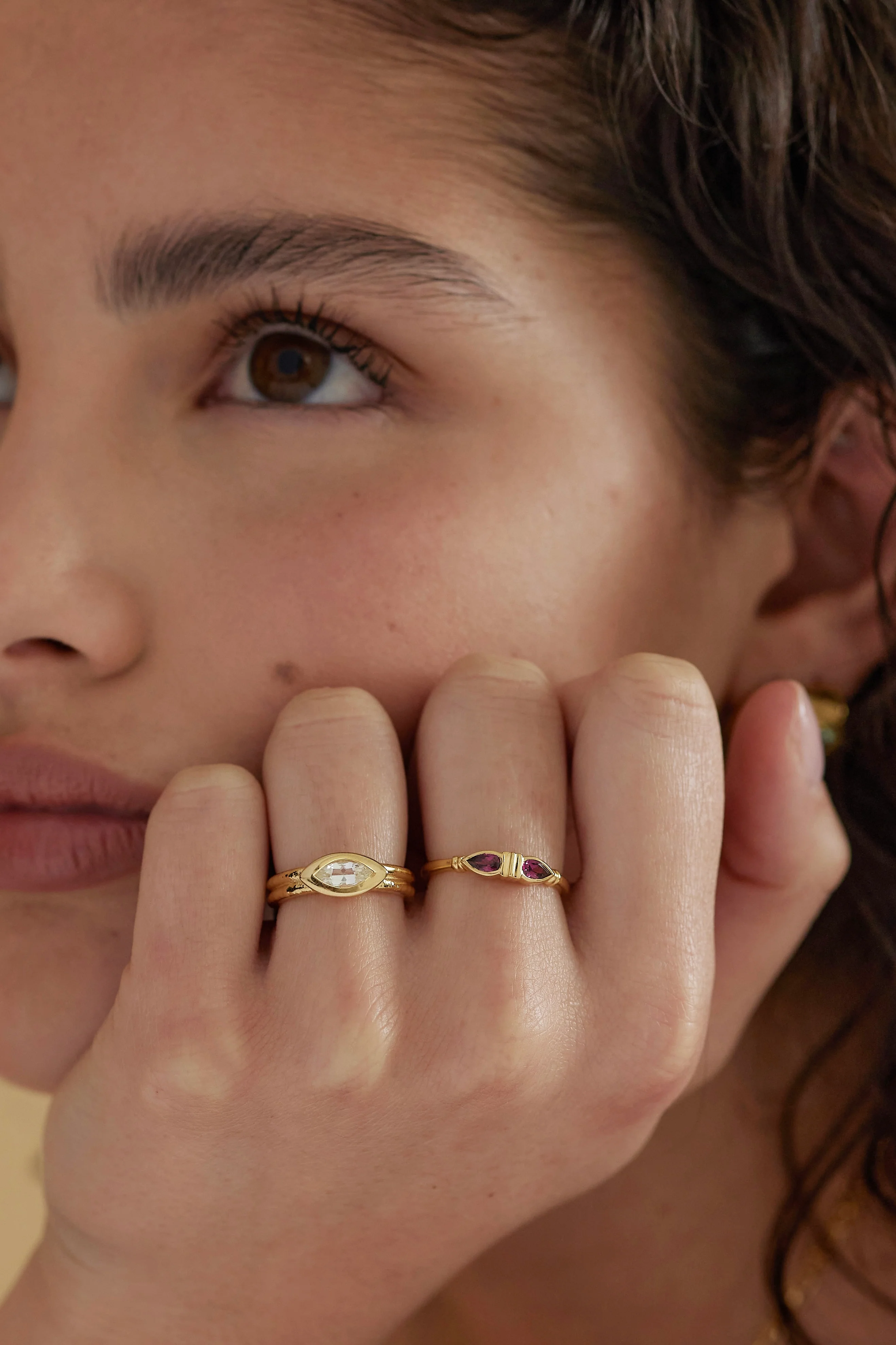 Eden Rhodolite Gold Ring - Image 3