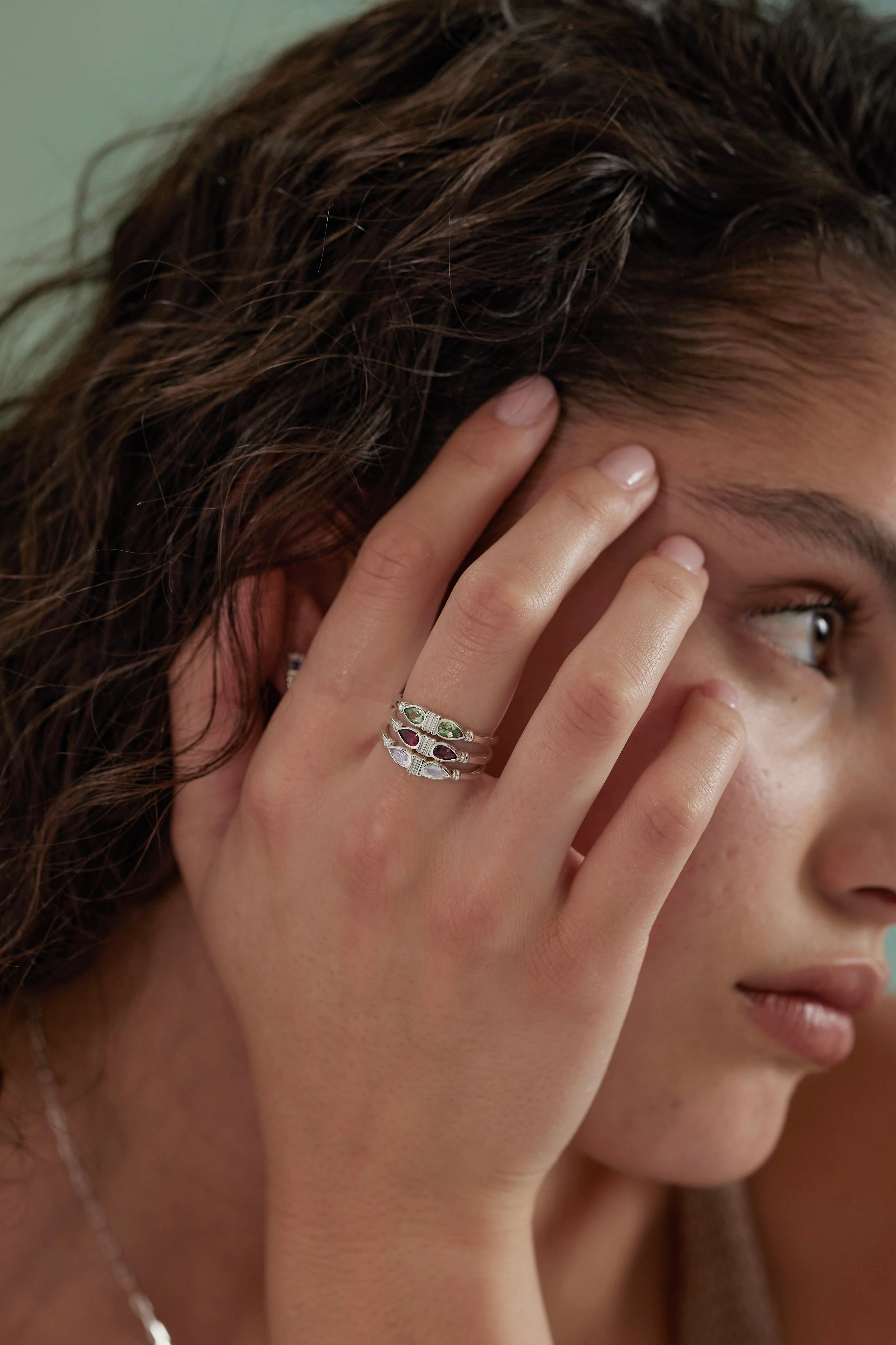 Eden Rhodolite Silver Ring - Image 2