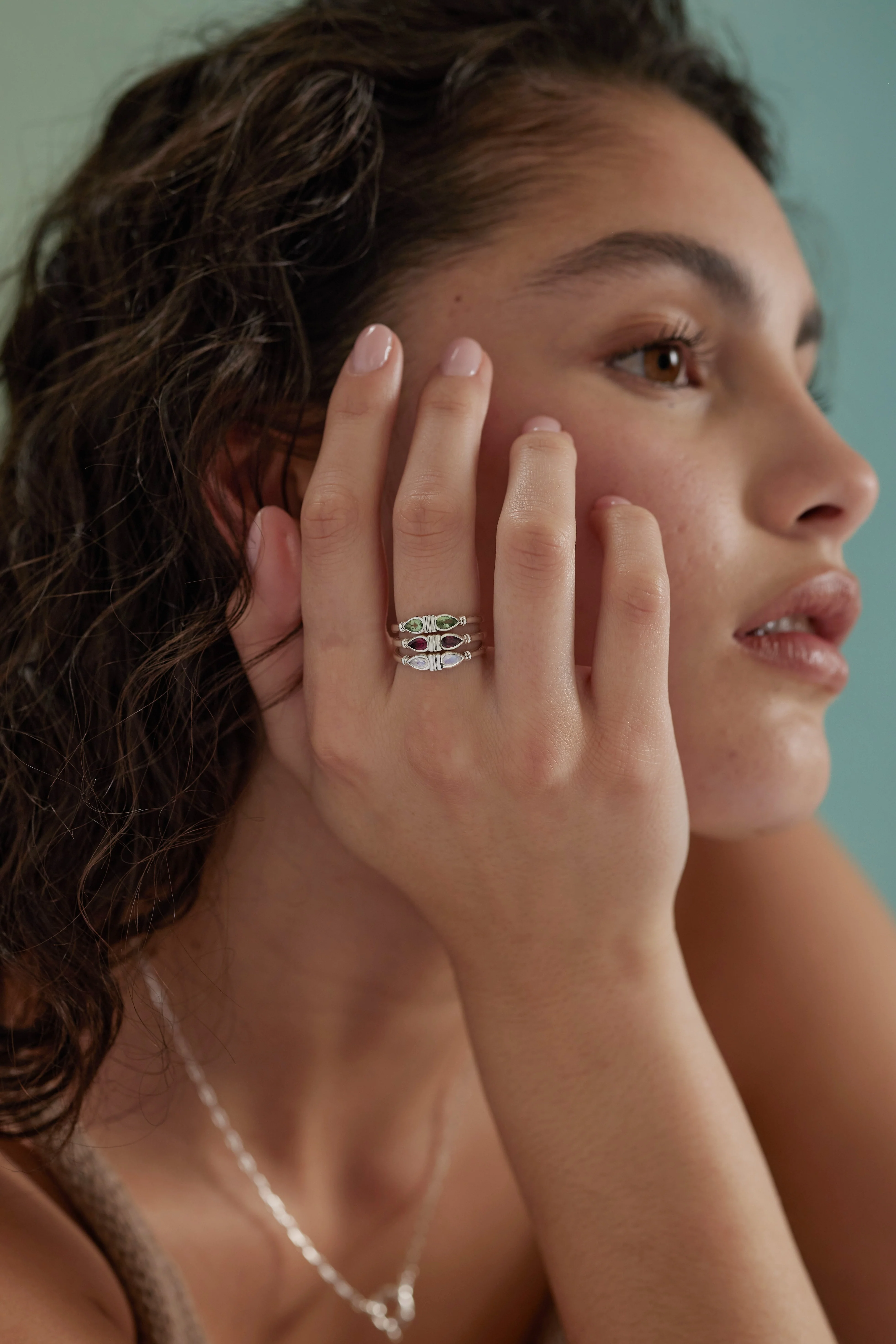 Eden Rhodolite Silver Ring - Image 3